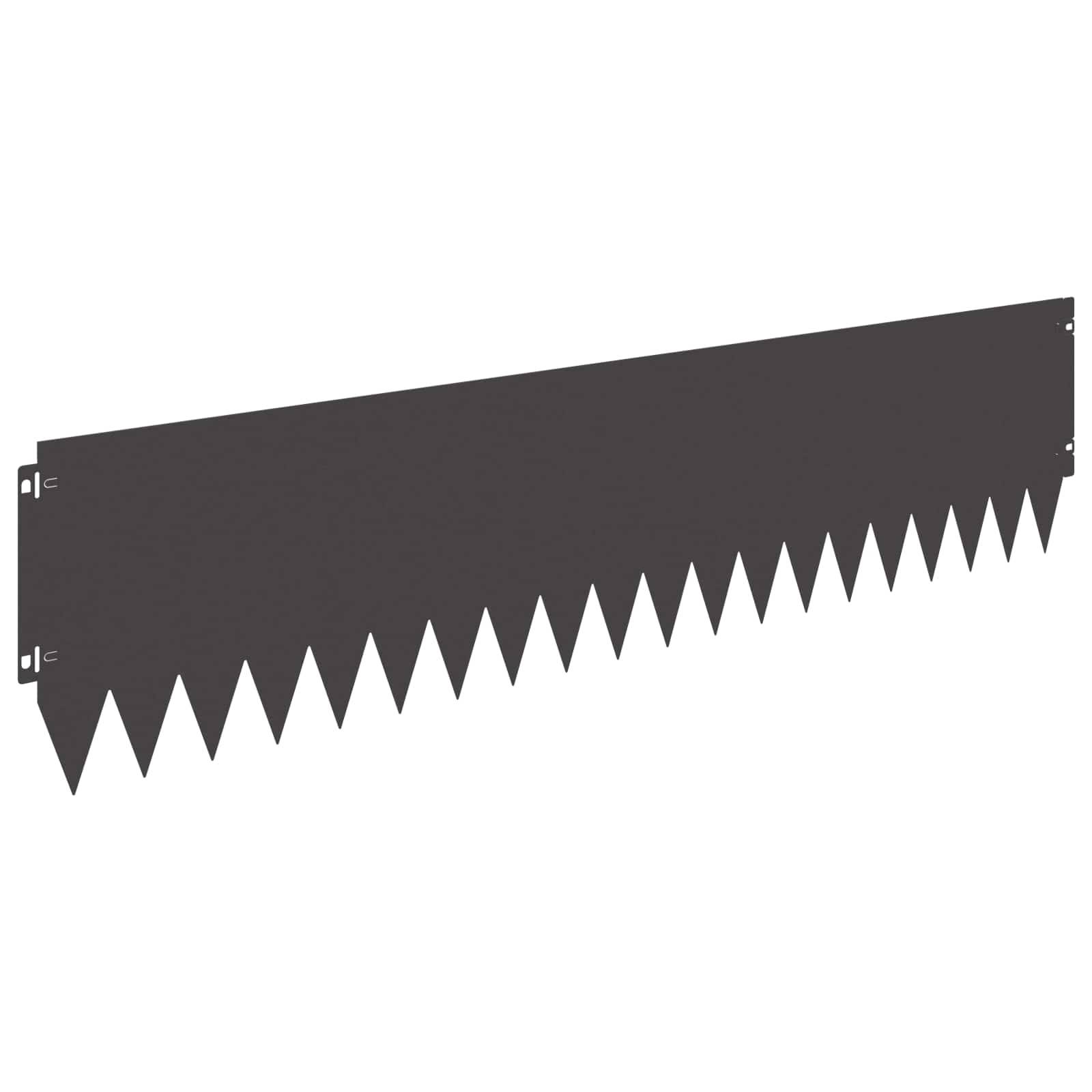vidaXL Raseneinfassung 10 pcs 103 x 25 cm Stahl Schwarz