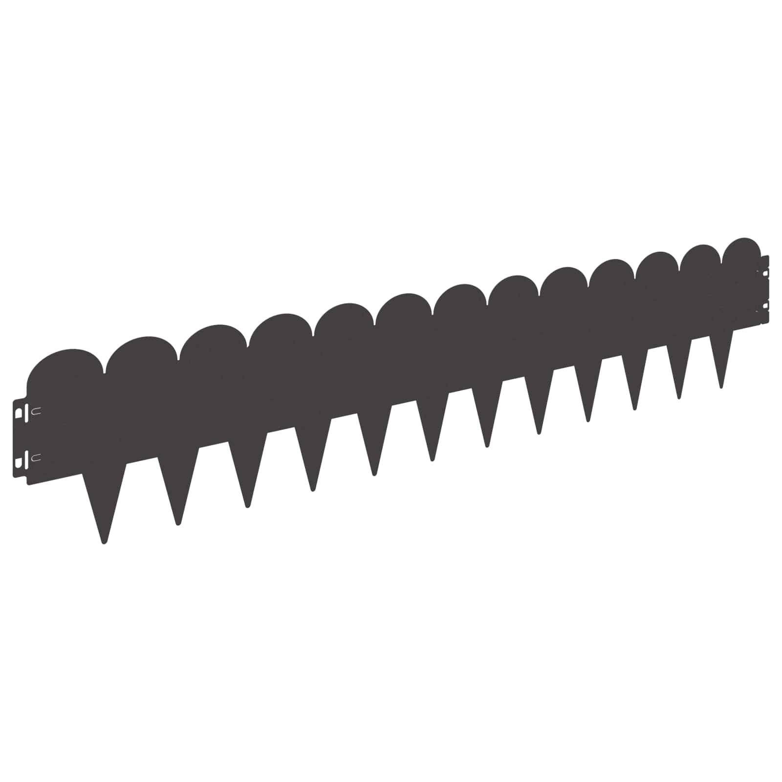 vidaXL Raseneinfassung 30 pcs 103 x 20 cm Stahl Schwarz