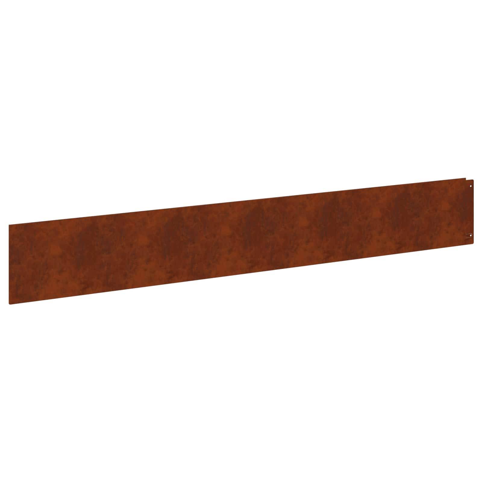vidaXL Raseneinfassung 10 pcs 100 x 15 cm Stahl Rostig