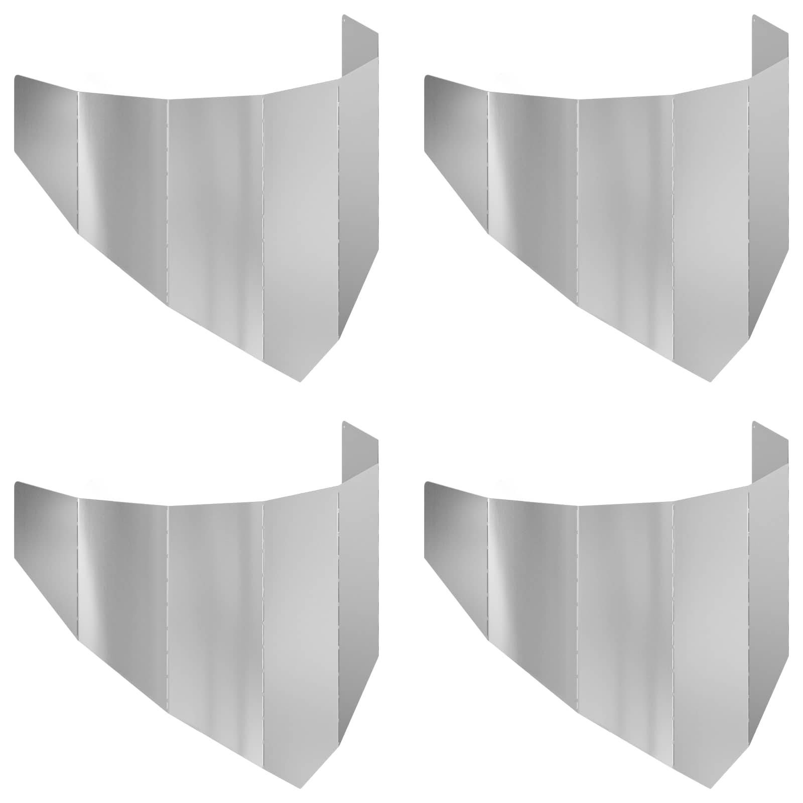 vidaXL Raseneinfassung 4 pcs 100 x 45 cm Stahl Silber