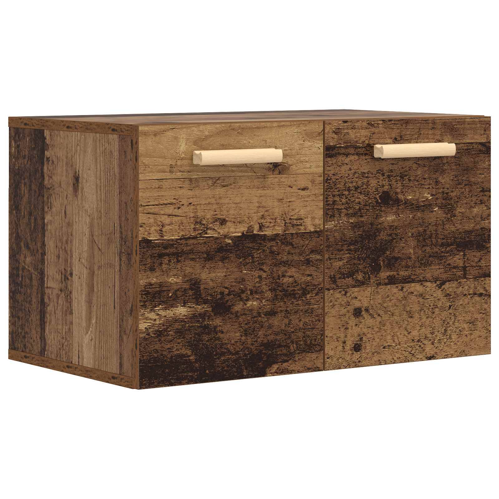 vidaXL Wandschrank Altholz 60 x 36,5 x 35 cm Holzwerkstoff
