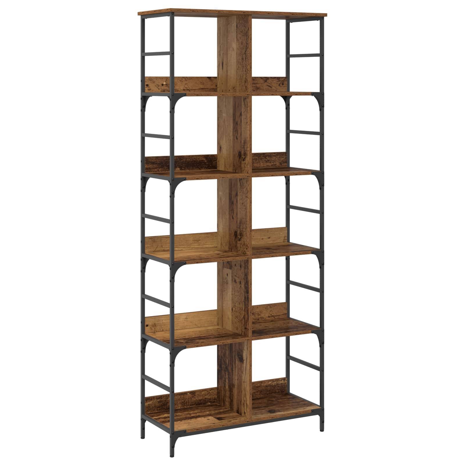 vidaXL Regal Altholz 78,5 x 33 x 188,5 cm Metall PB