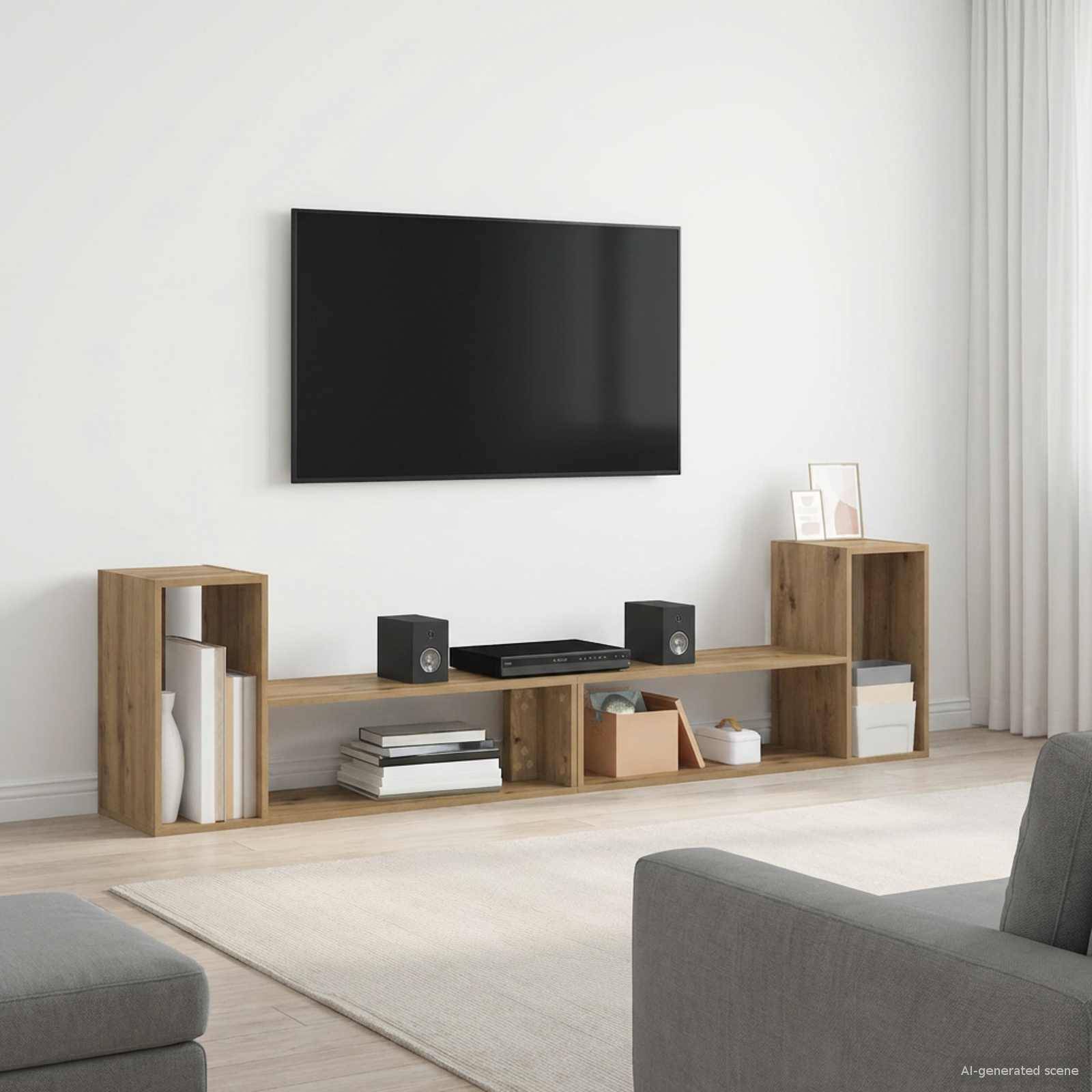 vidaXL TV-Schränk 100 x 30 x 50 cm Artisan-Eiche Holzwerkstoff