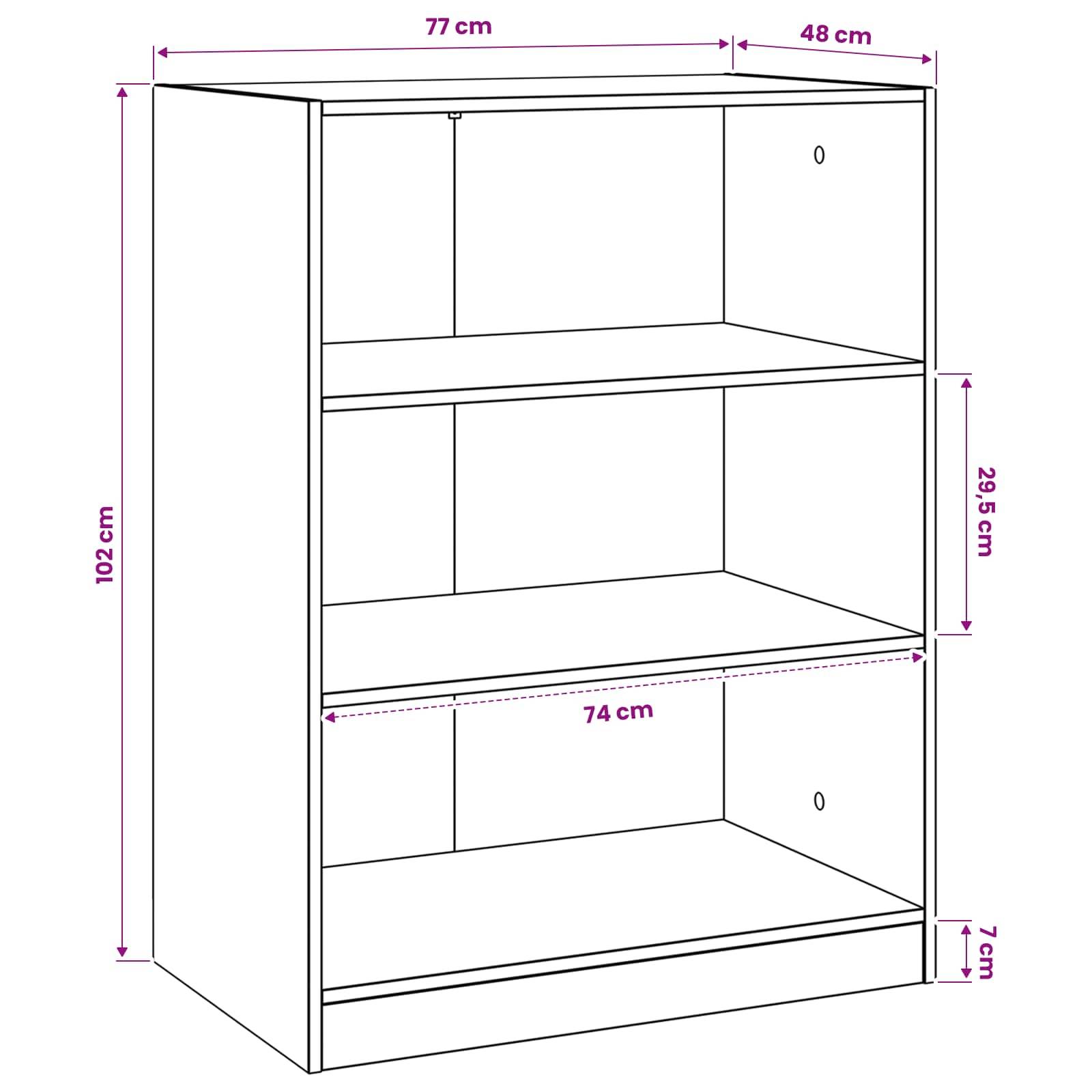 vidaXL Kleiderschrank mit Regal Altholz 77 x 48 x 102 cm PB