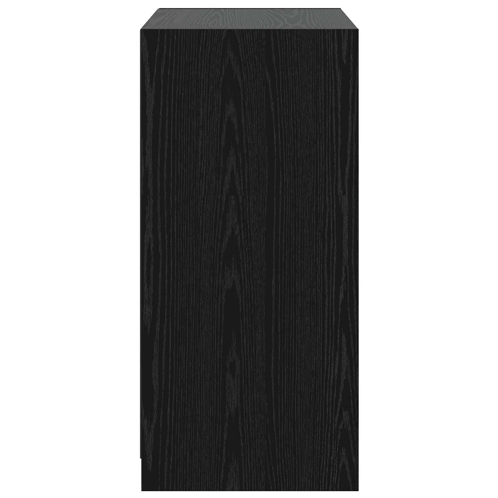 vidaXL Kleiderschrank Schwarz Eichen-Optik 77 x 48 x 102 cm PB