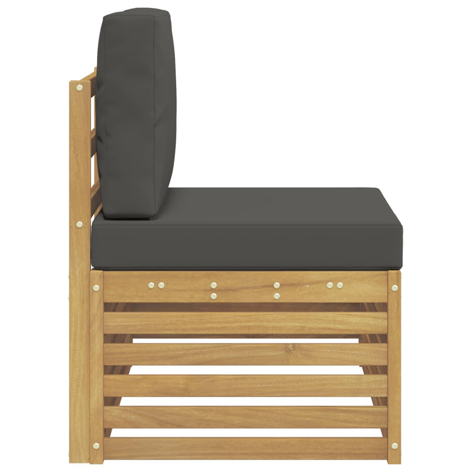 vidaXL Outdoor Endsofa Weiß 91 x 63 x 73 cm Massivholz Akazie