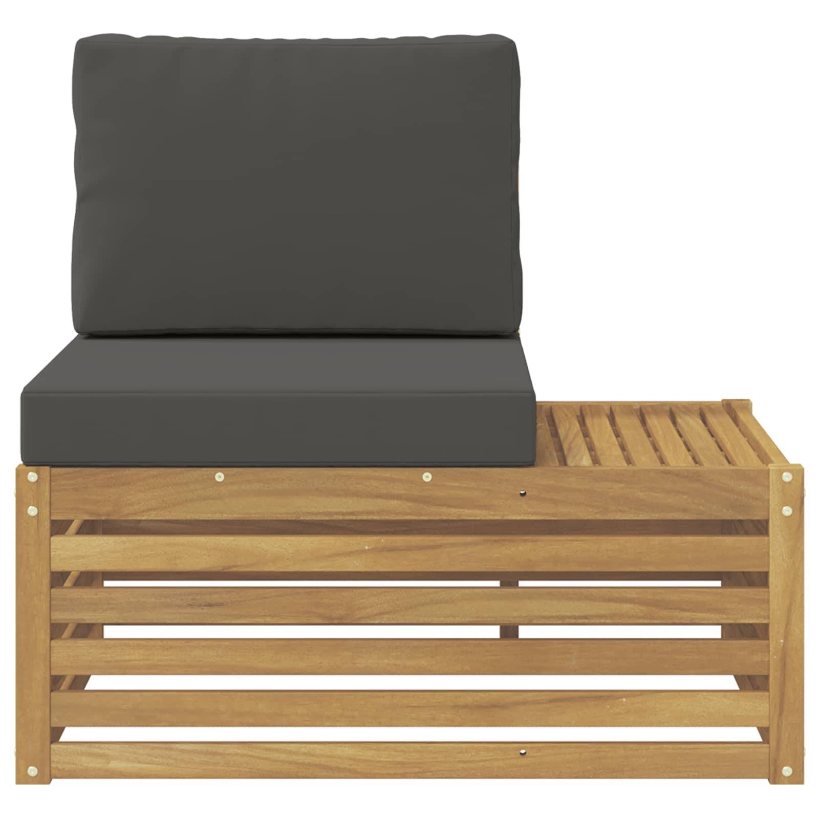vidaXL Outdoor Endsofa Weiß 91 x 63 x 73 cm Massivholz Akazie