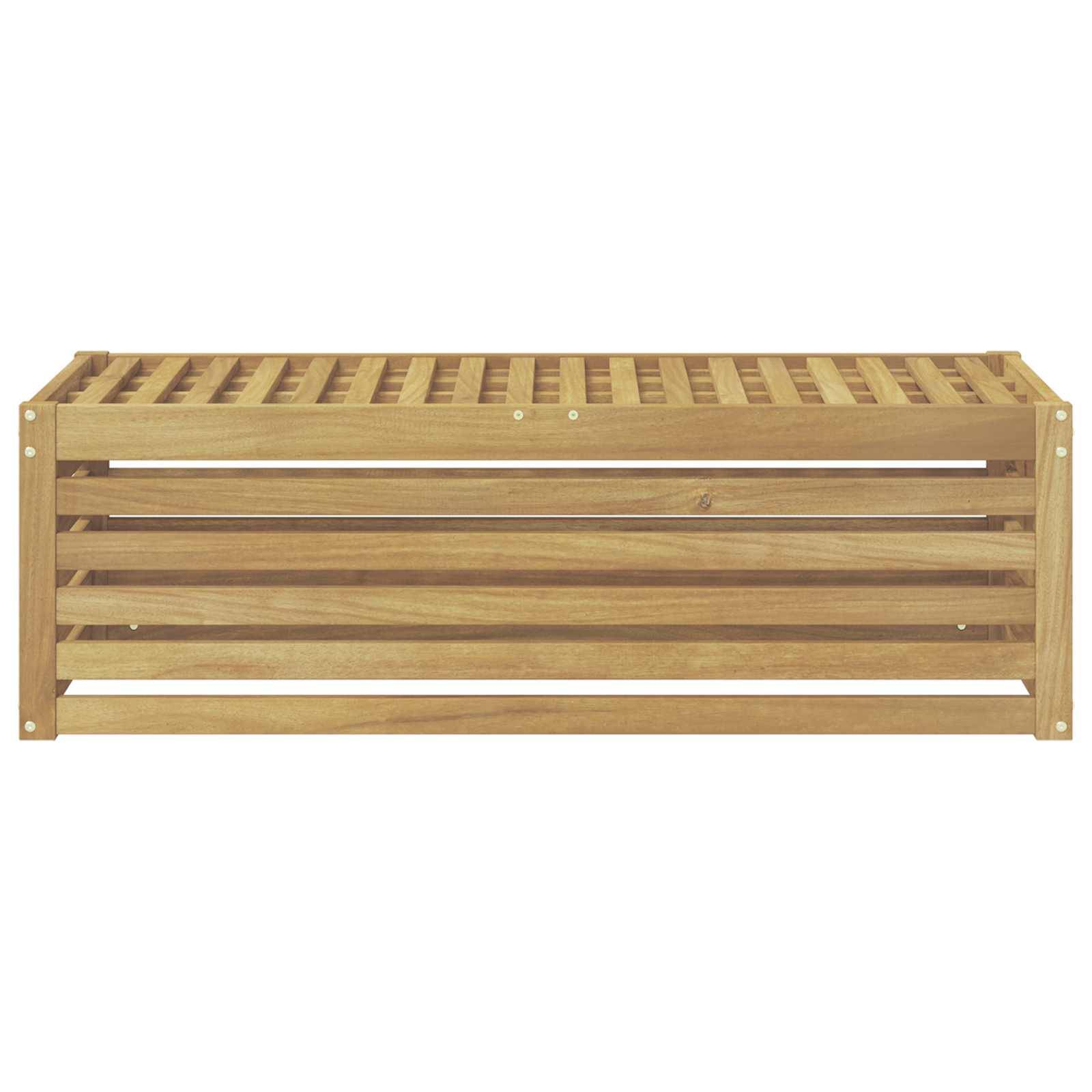 vidaXL Outdoor Hocker Bank Weiß 115 x 43 x 37 cm Massivholz Akazie