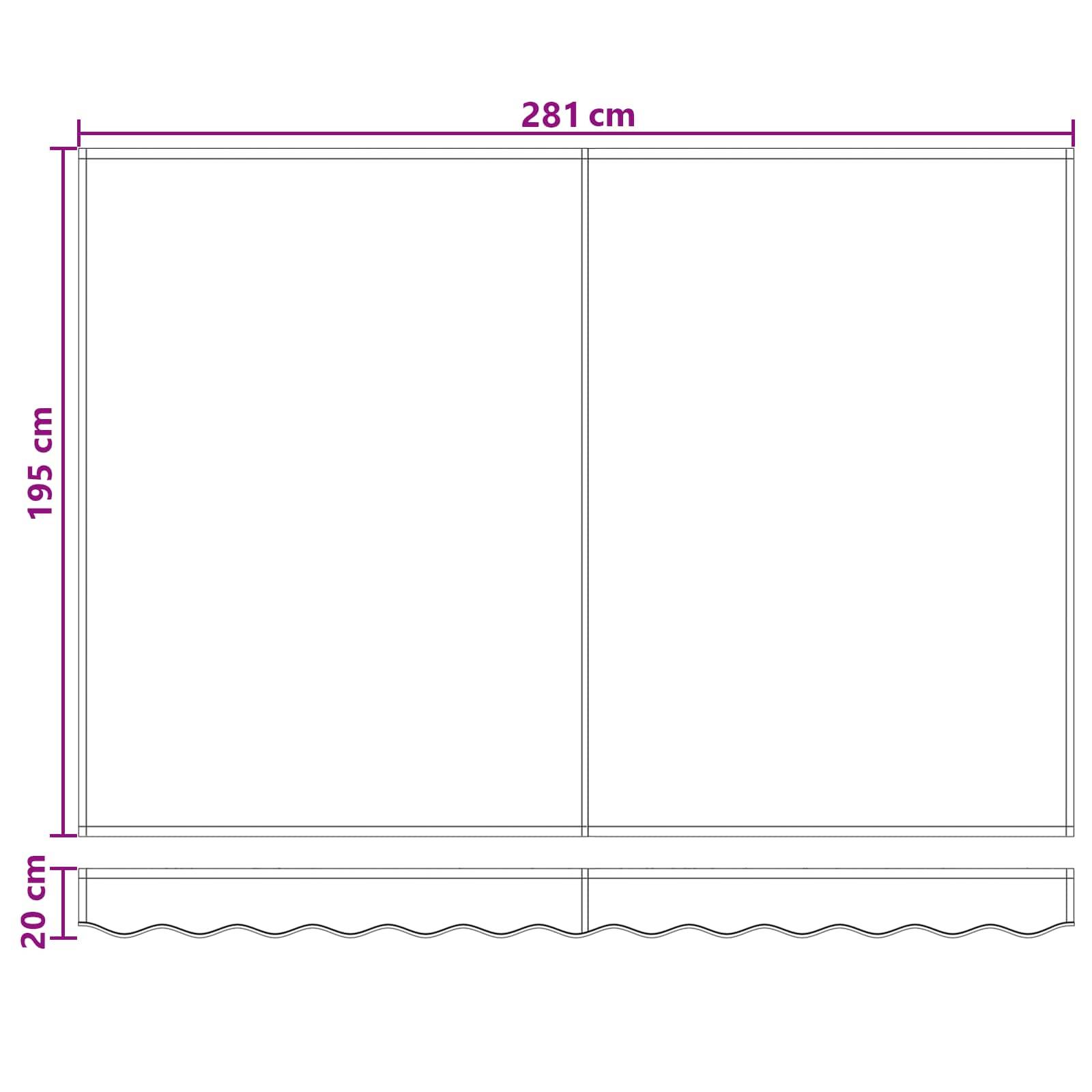 vidaXL Markisenersatzstoff Taupe 3 x 2 m Polyester