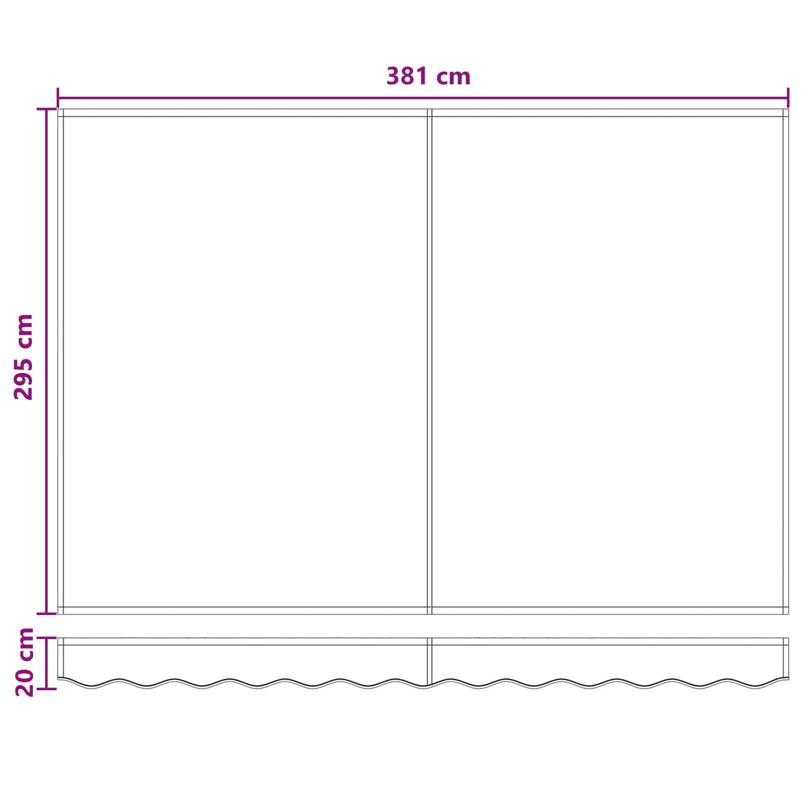 vidaXL Markisenersatzstoff Dunkelgrün 4 x 3 m Polyester