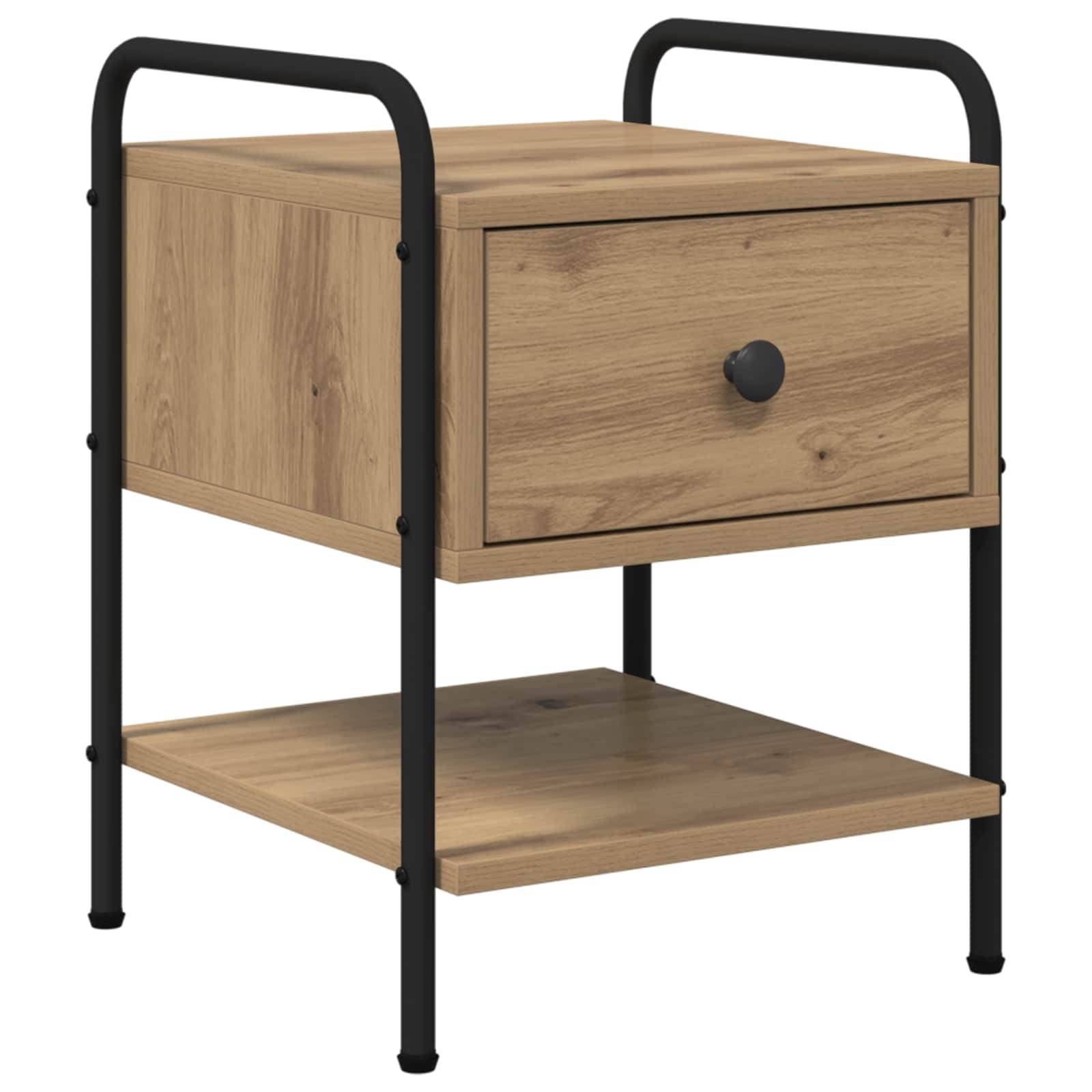 vidaXL Nachttisch 2 Stk. Artisan-Eiche 35 x 36,5 x 47 cm Holzwerkstoff