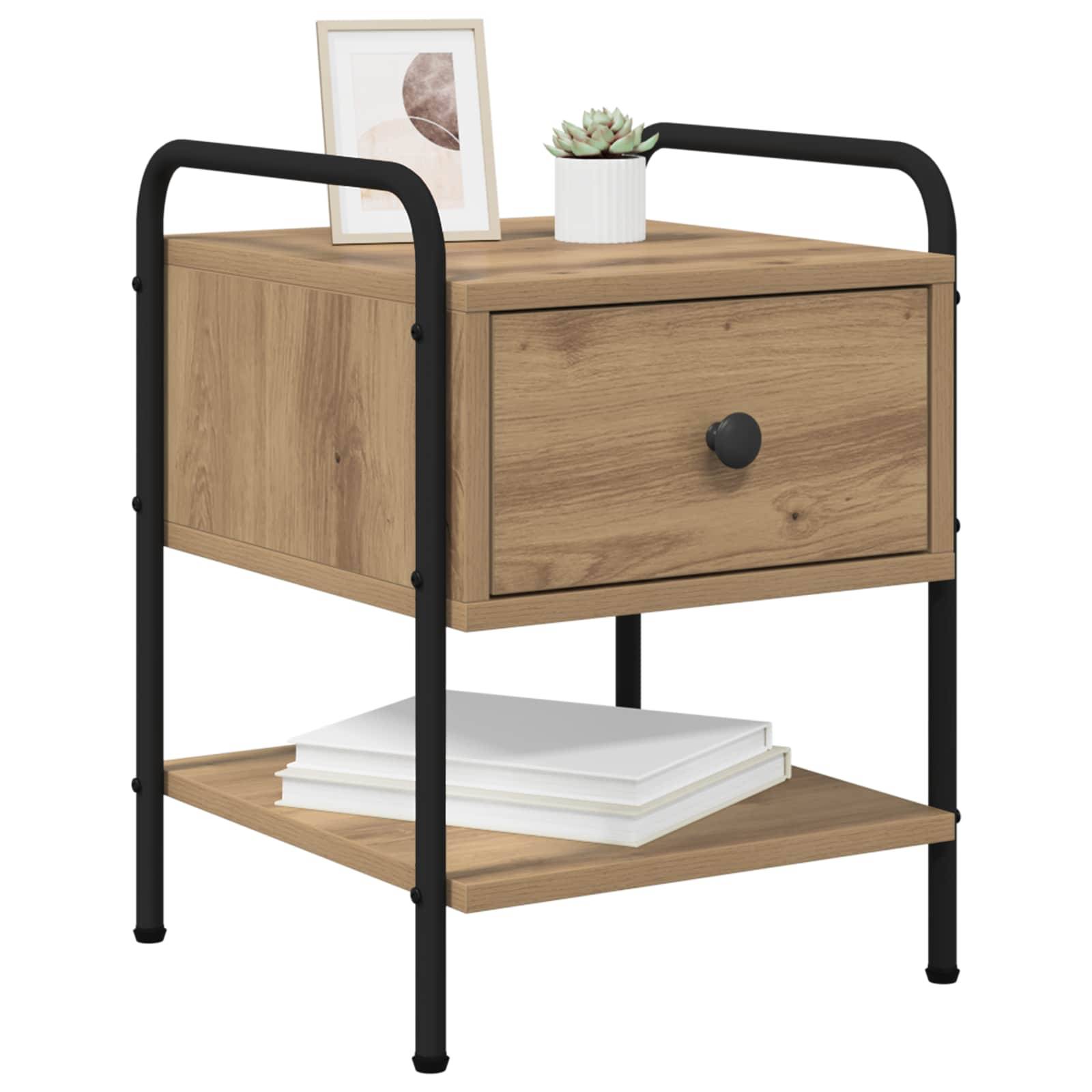 vidaXL Nachttisch 2 Stk. Artisan-Eiche 35 x 36,5 x 47 cm Holzwerkstoff