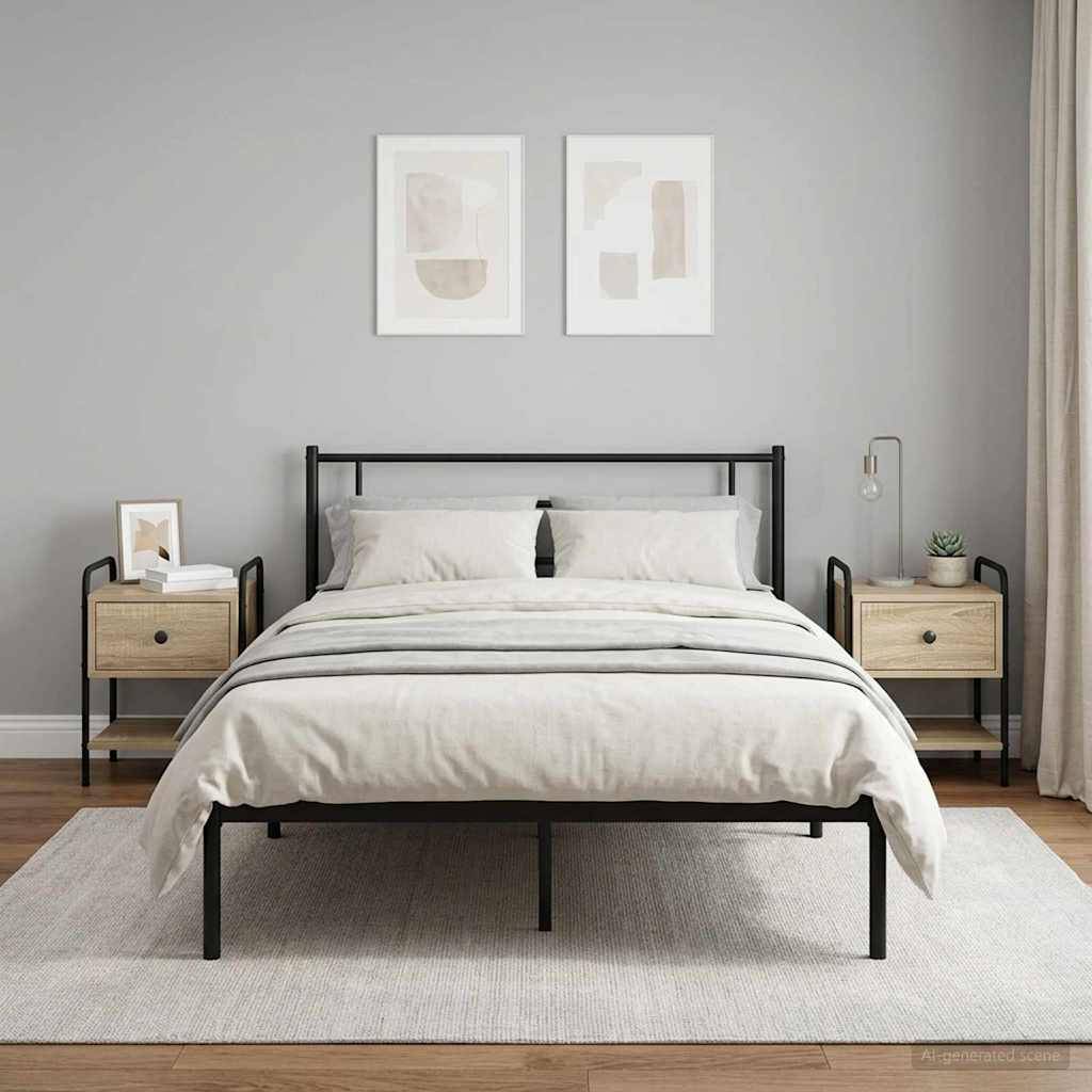 vidaXL Nachttisch 2 Stk. Sonoma-Eiche 35 x 36,5 x 47 cm Holzwerkstoff