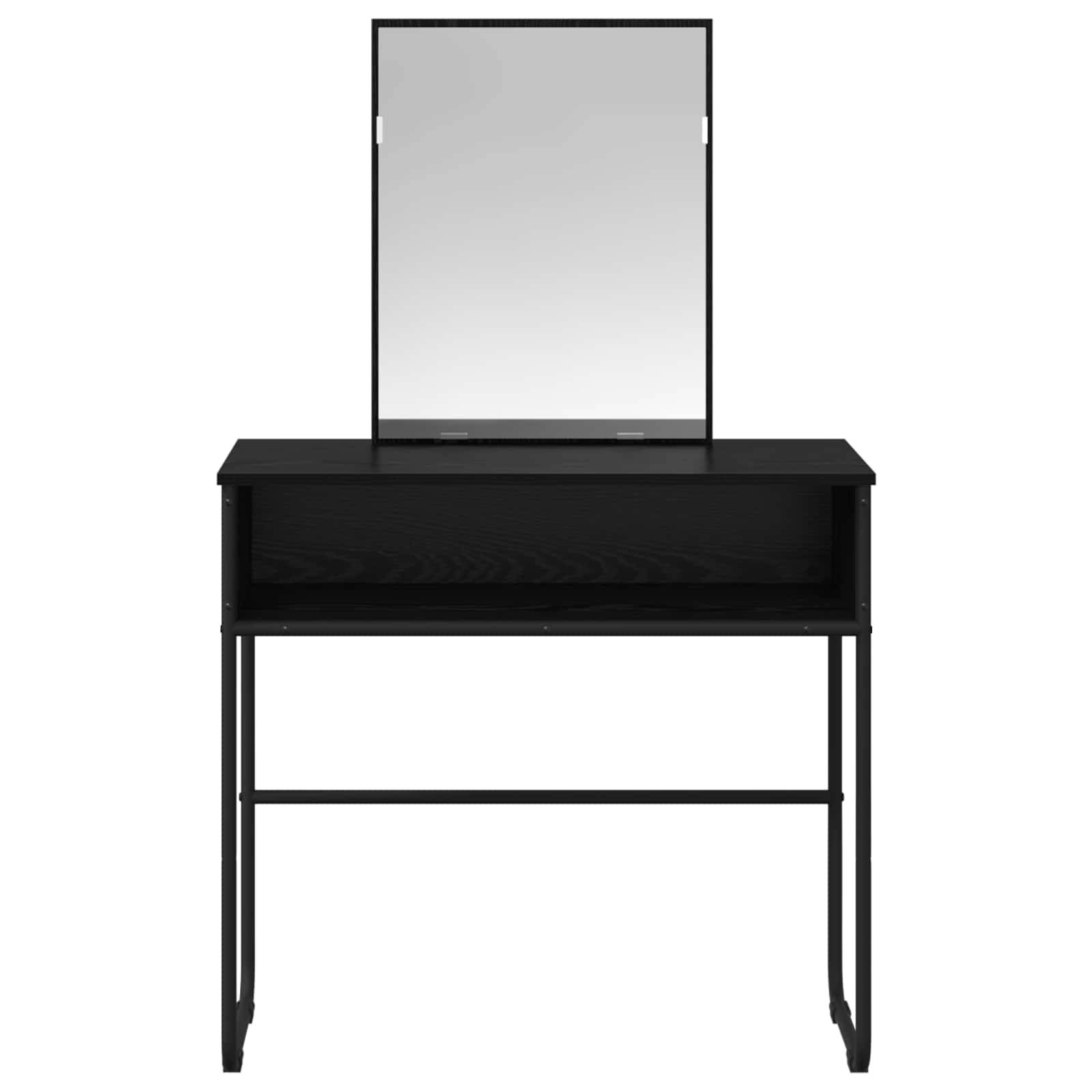 vidaXL Schminktisch Schwarze Eiche 81 x 40 x 131 cm Holzwerkstoff