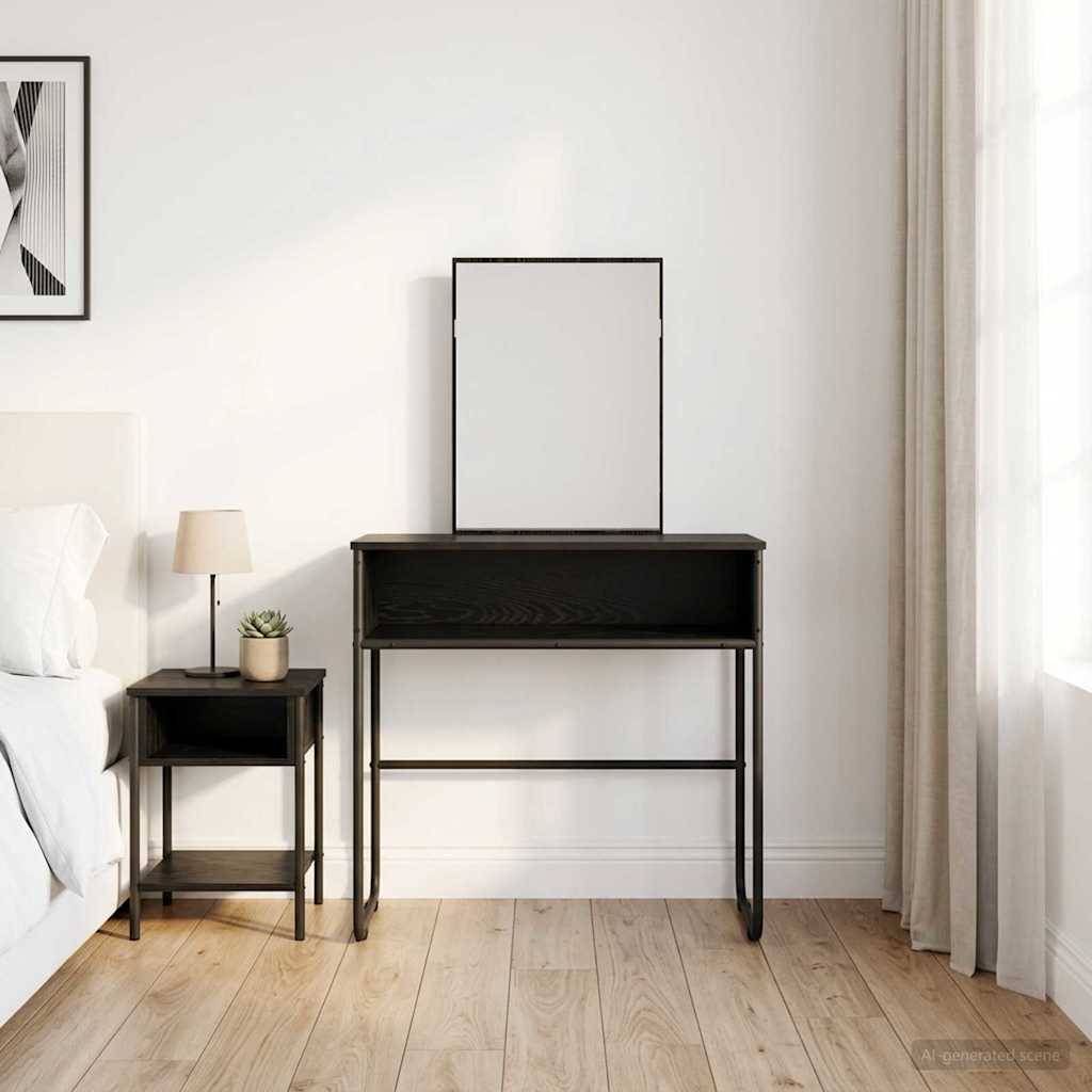 vidaXL Schminktisch Schwarze Eiche 81 x 40 x 131 cm Holzwerkstoff