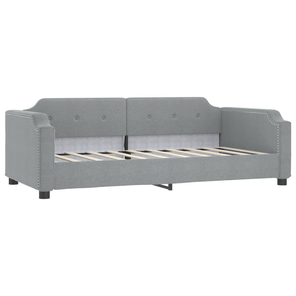 vidaXL Tagesbett Hellgrau 100x190 cm Stoff