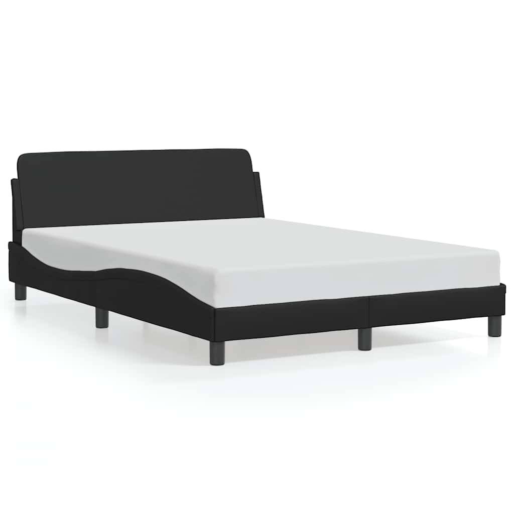 vidaXL Bettgestell "Dover" Schwarz 137x190 cm Kunstleder