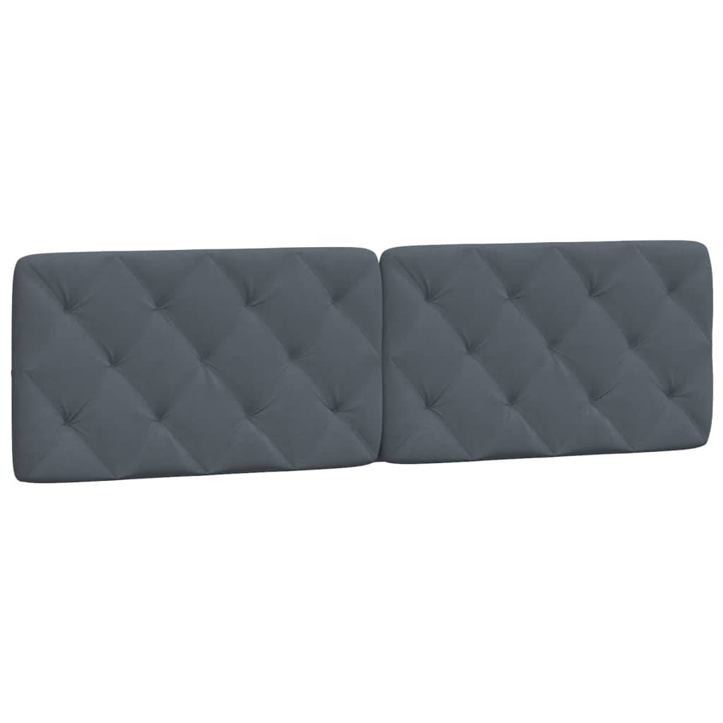 vidaXL Kopfteil-Kissen Dunkelgrau 183 cm Samt