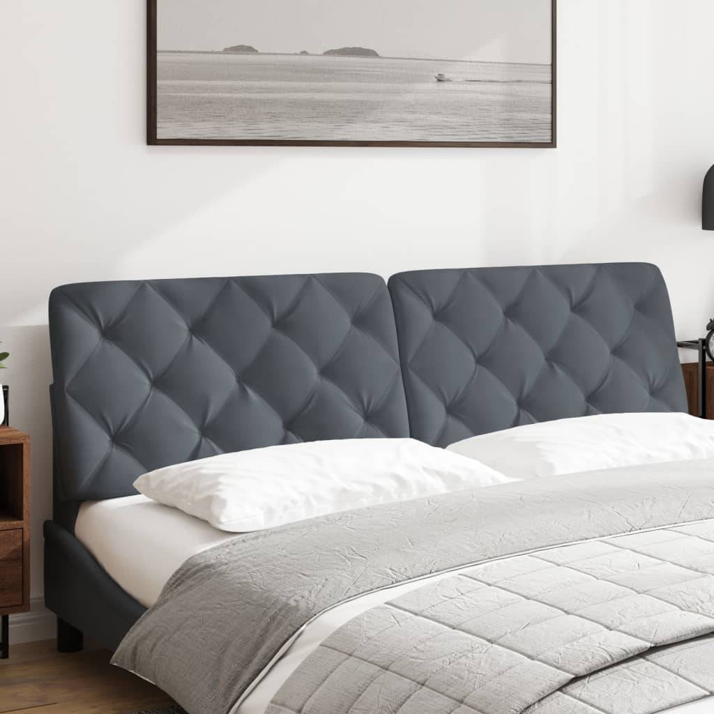 vidaXL Kopfteil-Kissen Dunkelgrau 183 cm Samt