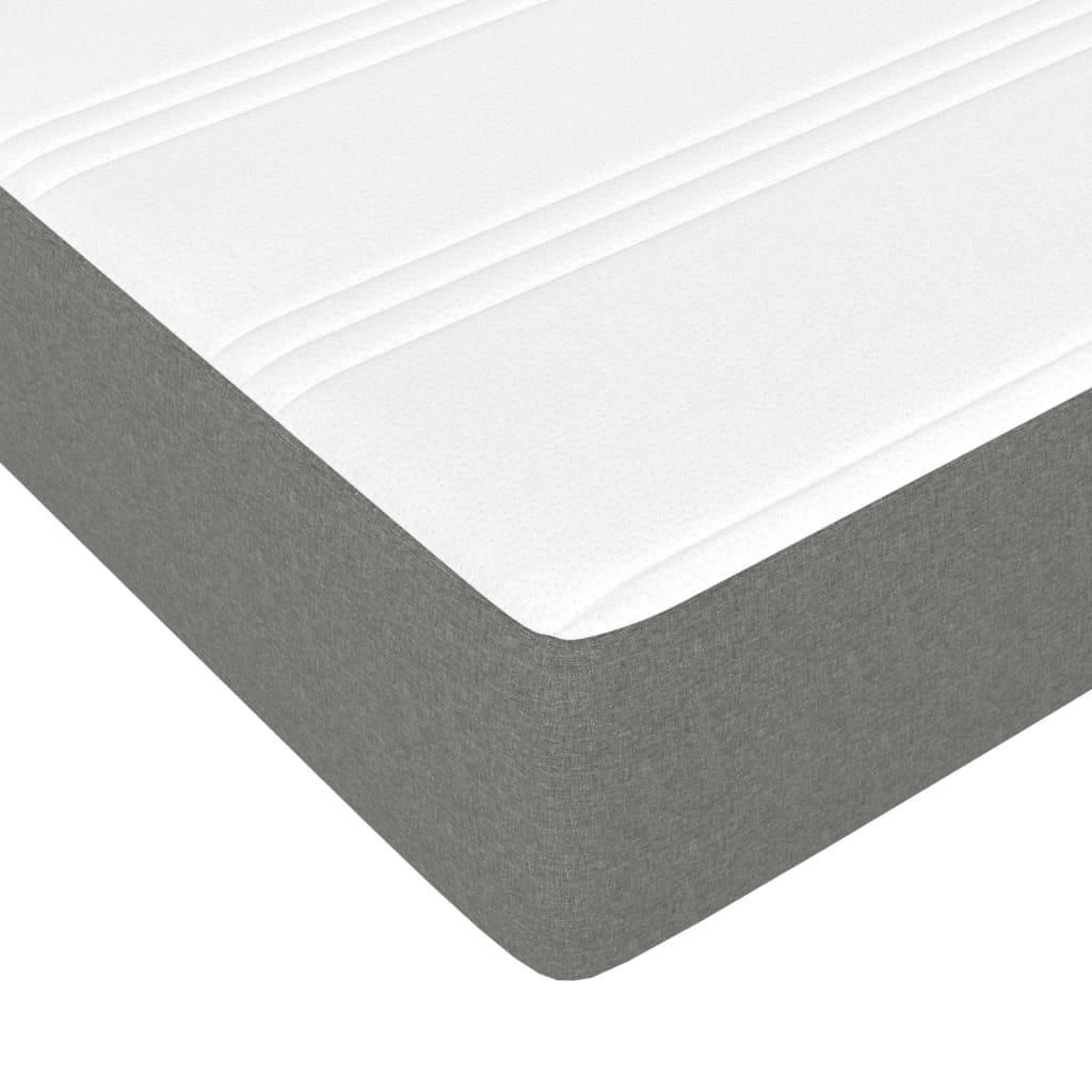 vidaXL Taschenfederkernmatratze Mittel Dunkelgrau 183x213x20 cm Stoff