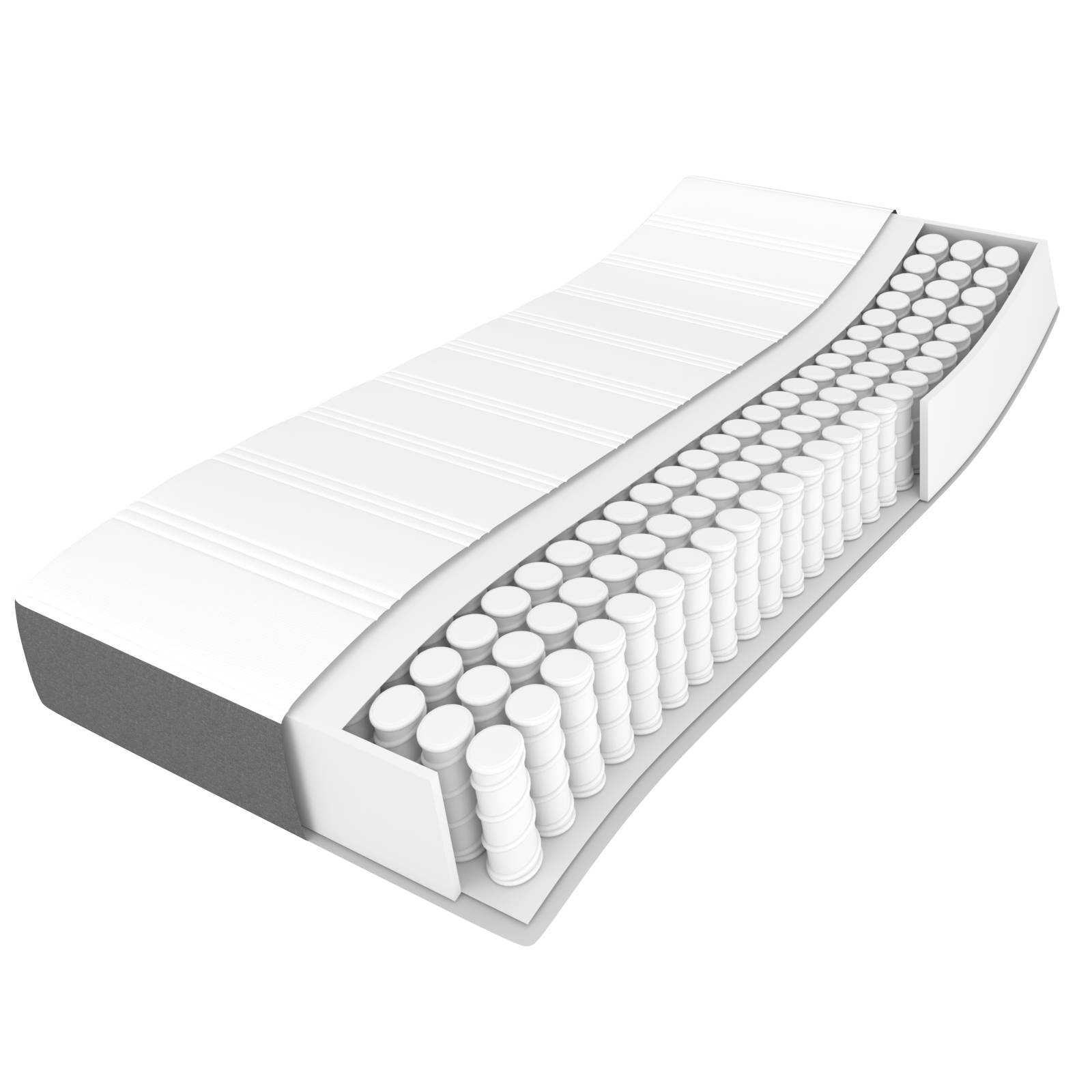vidaXL Taschenfederkernmatratze Mittel Dunkelgrau 183x213x20 cm Stoff