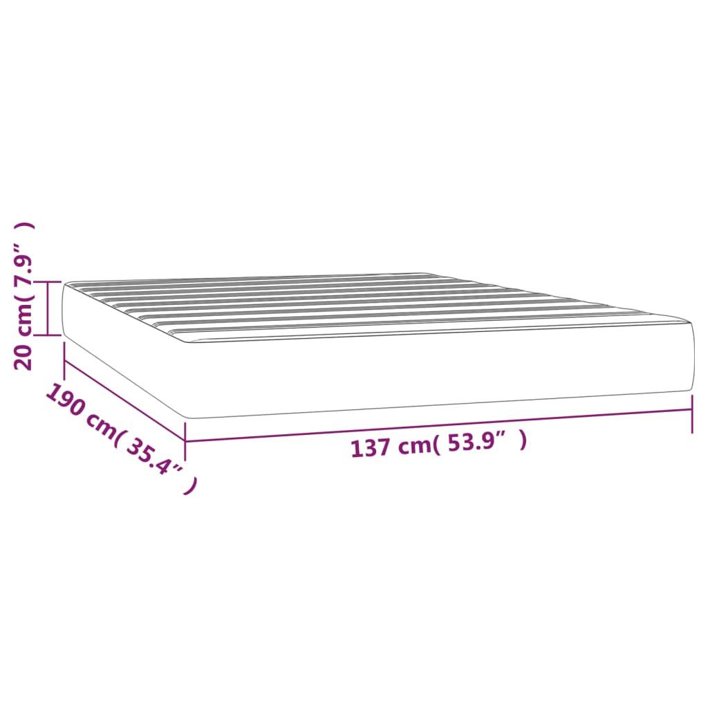 vidaXL Taschenfederkernmatratze Mittel Schwarz 137x190x20 cm Kunstleder