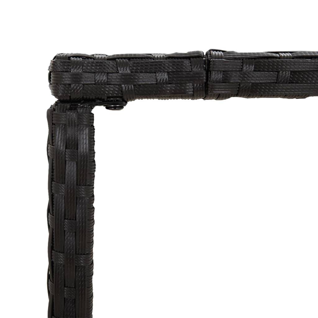 vidaXL 5-tlg. Gartenbar-Set Schwarz Poly Rattan