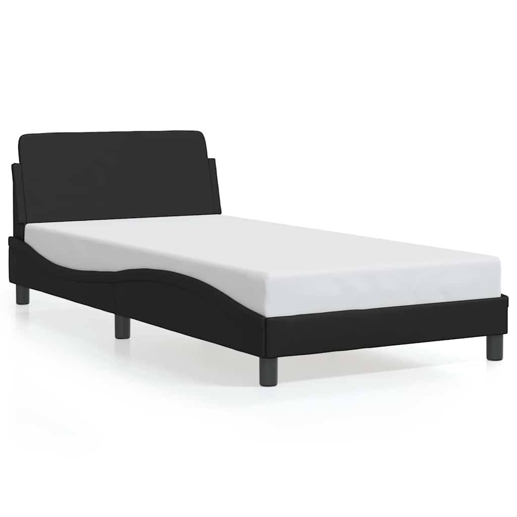 vidaXL Bettgestell "Dover" Schwarz 100x190 cm Kunstleder
