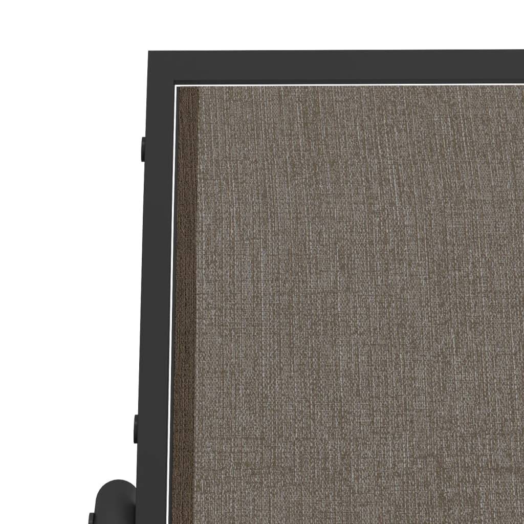 vidaXL Garten-Schaukelstühle 2 Stk. Braun 61x76x87 cm Textilene Stahl
