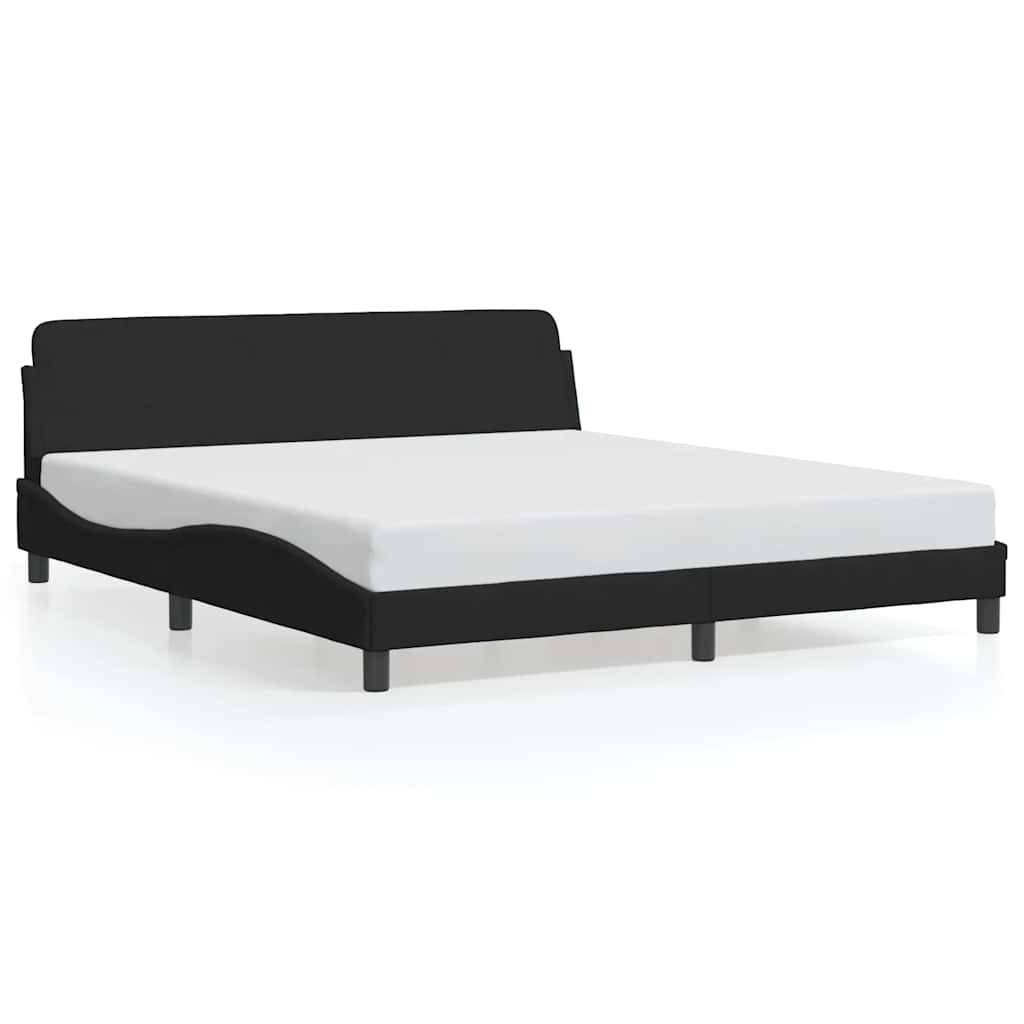 vidaXL Bettgestell "Dover" Schwarz 183x213 cm Kunstleder