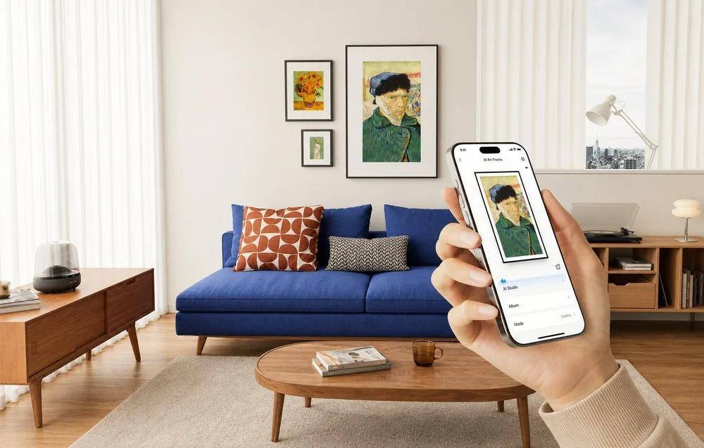 SwitchBot AI Art Frame 13,3", Digitaler Bilderrahmen mit 6-Farben E-Ink Display