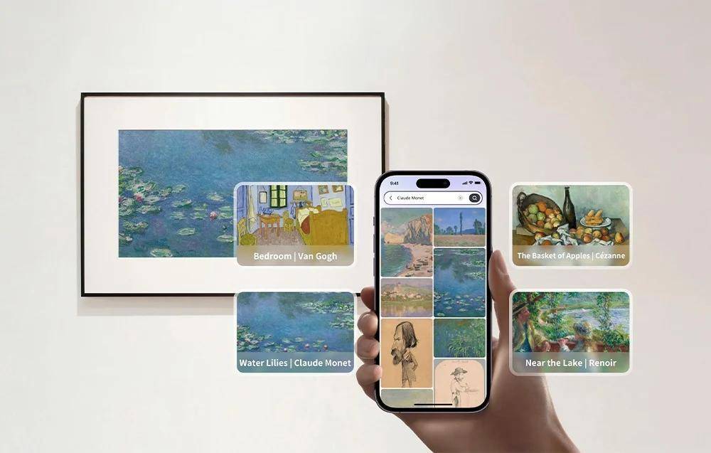 SwitchBot AI Art Frame 31,5", Digitaler Bilderrahmen mit 6-Farben E-Ink Display