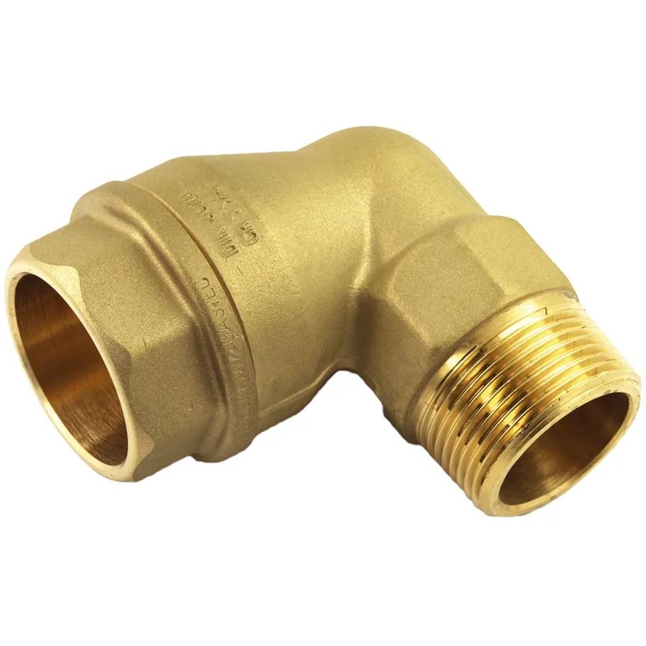 Kaldewei Winkel-Anschlussverschraubung, 90°, 20mm x G1/2", Messing, für PE-Rohre Trinkwasser, 1 Stk.