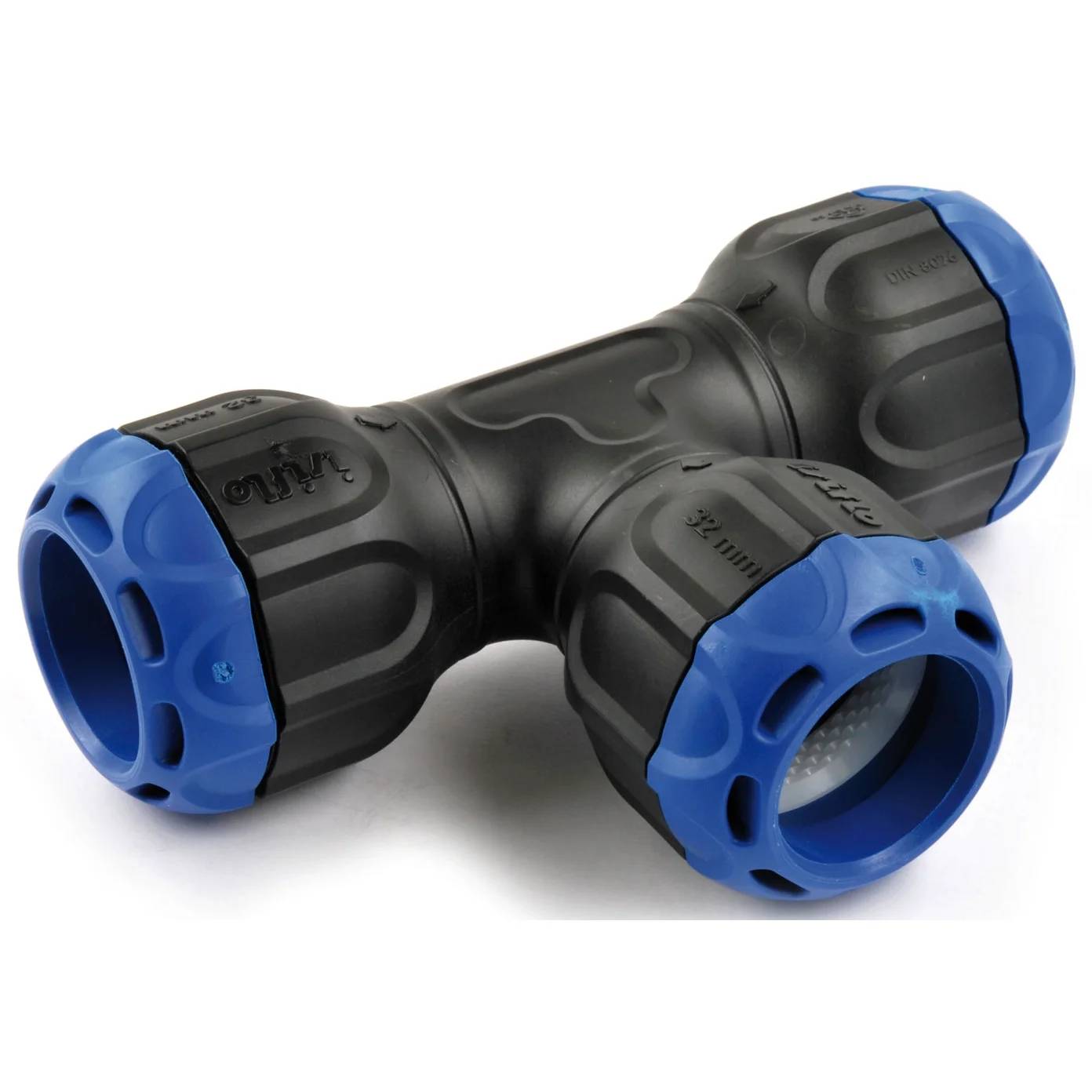 isiflo T-Steckverbinder, 40x40x40mm, Stecksystem, Polyamid, für PE-Rohre, 1 Stk.