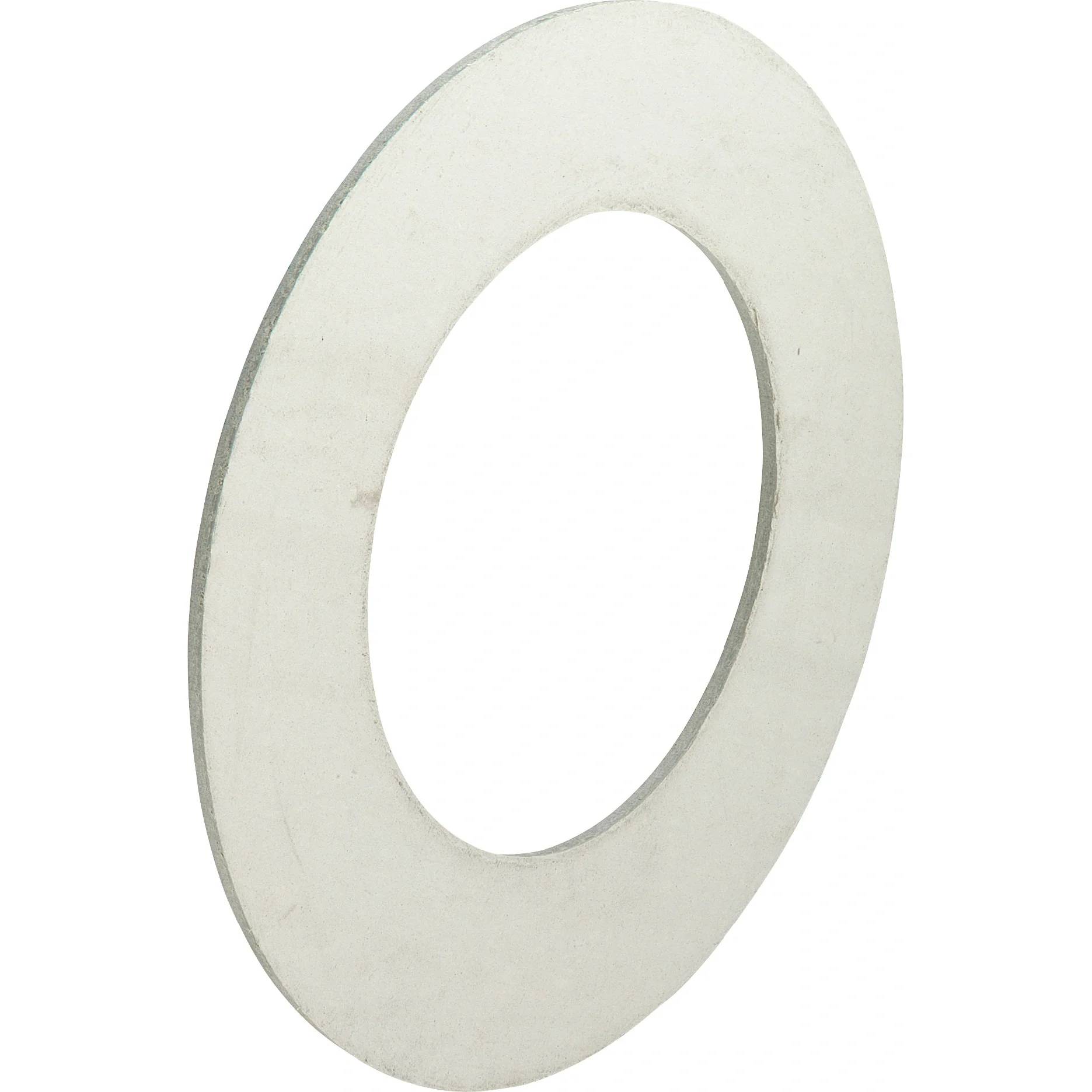 Weißmetall-Flachscheibe mit großem Mittelloch, shown on a plain white background.