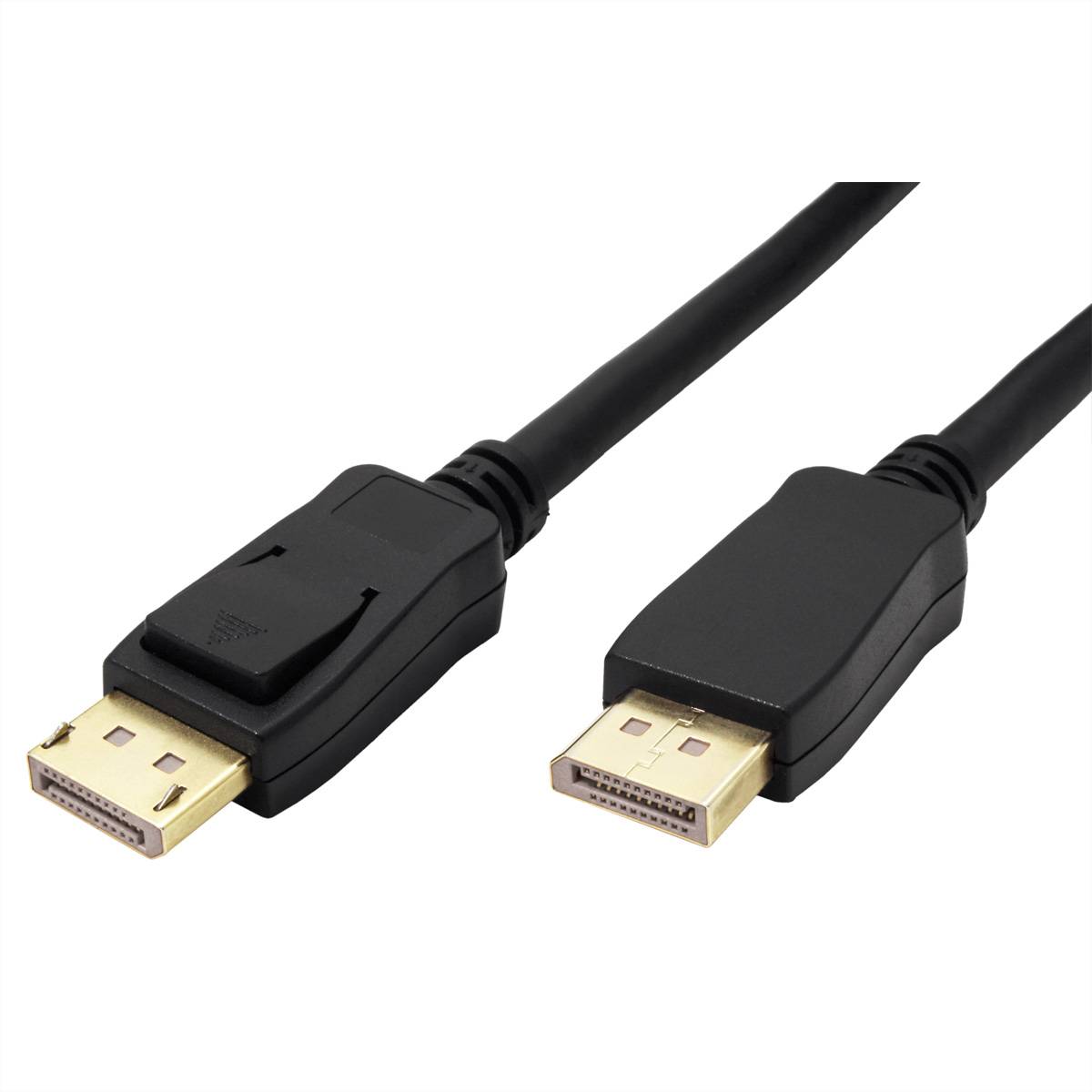 ROLINE GREEN DisplayPort Kabel v2.1, 16K@60Hz, 80Gbit/s, UHBR20, DP ST - ST, schwarz, 3 m