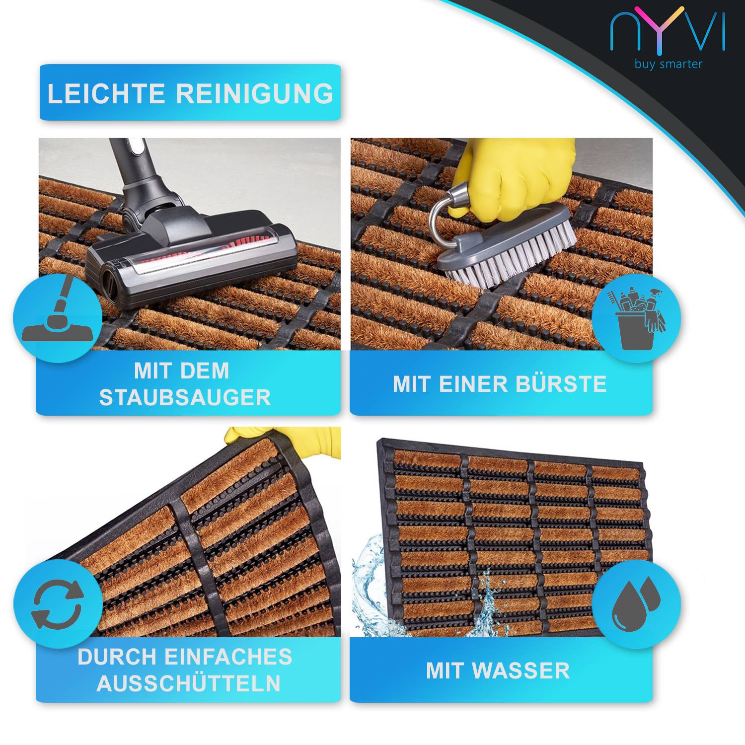 NYVI Outdoor Fußmatte KokosGUARD 40x60 cm Braun