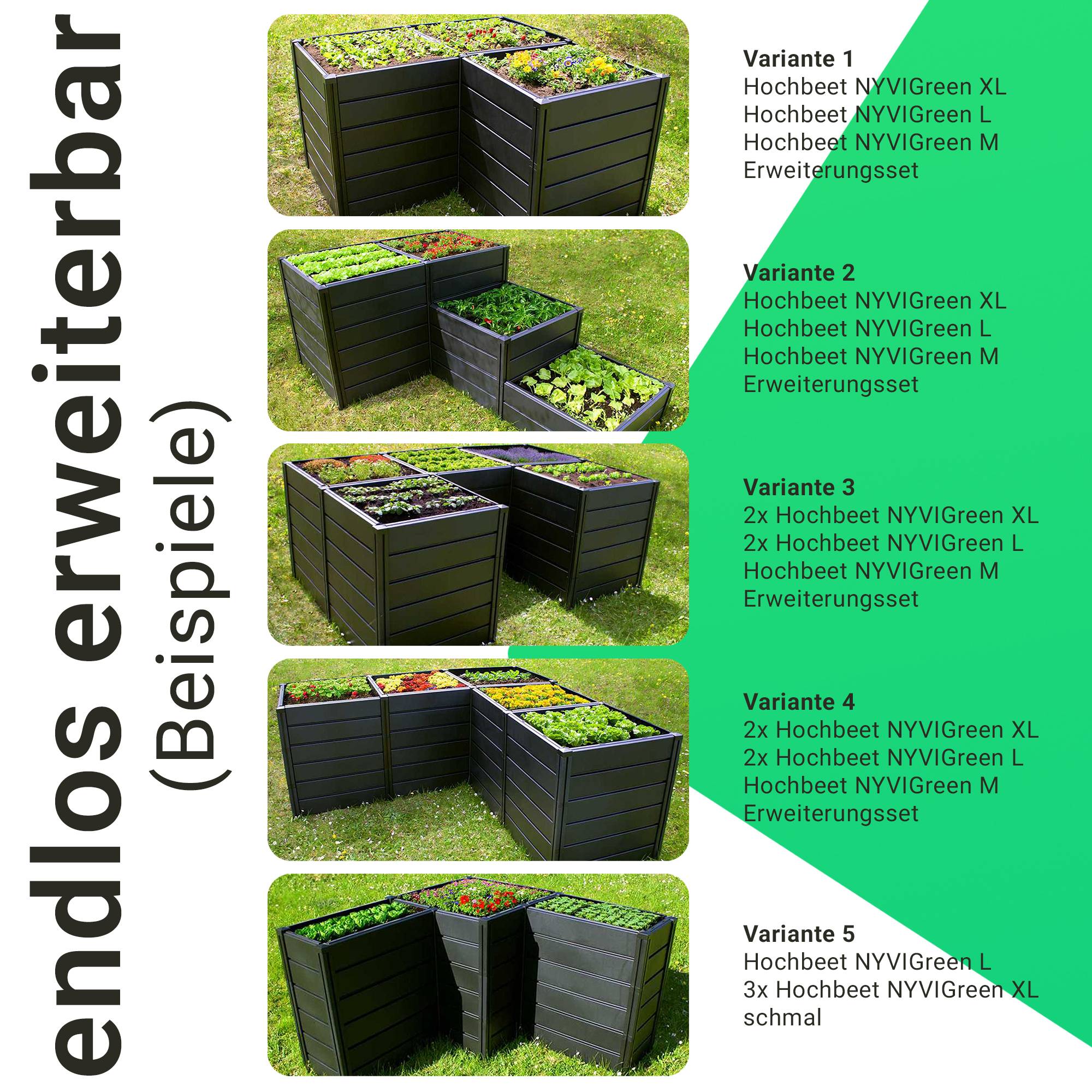 NYVI Hochbeet NYVIGreen M 82x44x61cm 196 Liter