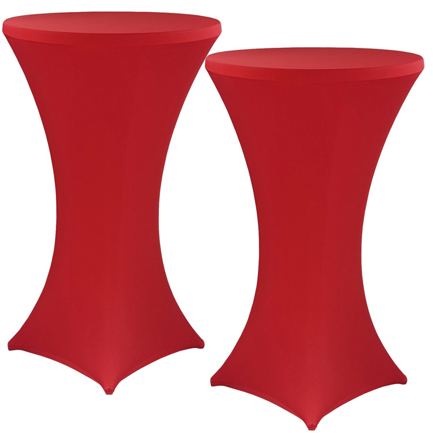 NYVI Stehtischhusse Gala Rot Ø 80-85 cm 2er Set