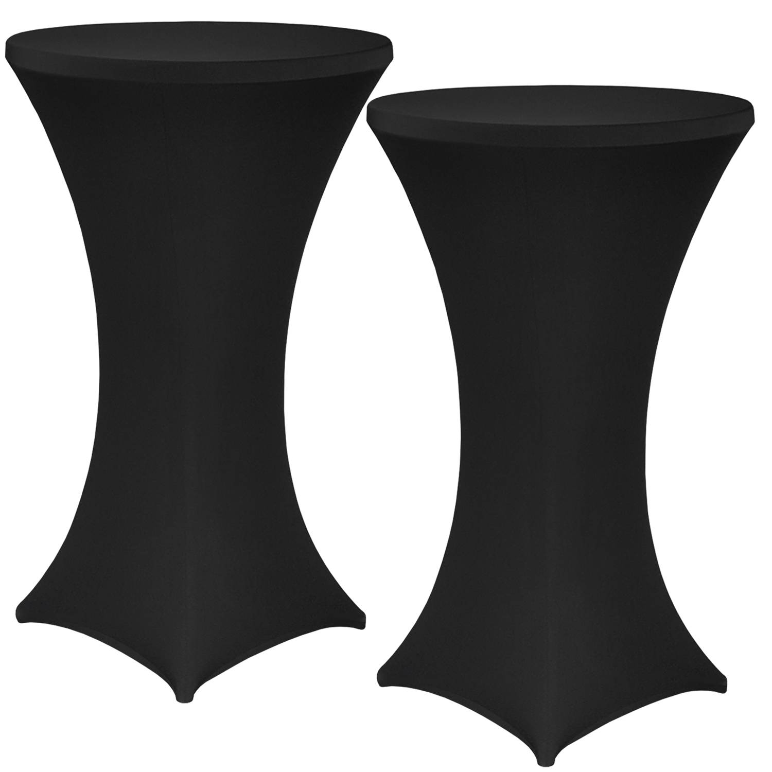 NYVI Stehtischhusse Gala Schwarz Ø 60-65 cm 2er Set