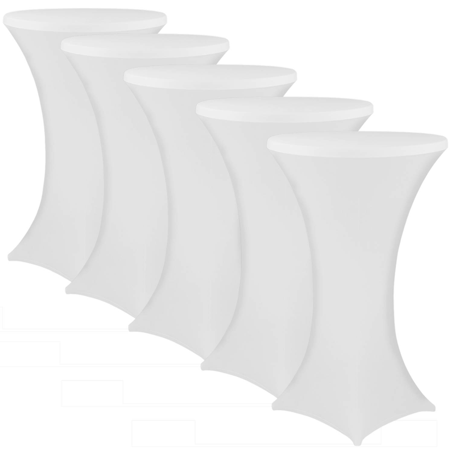 NYVI Stehtischhusse Gala Weiß Ø 60-65 cm 5er Set