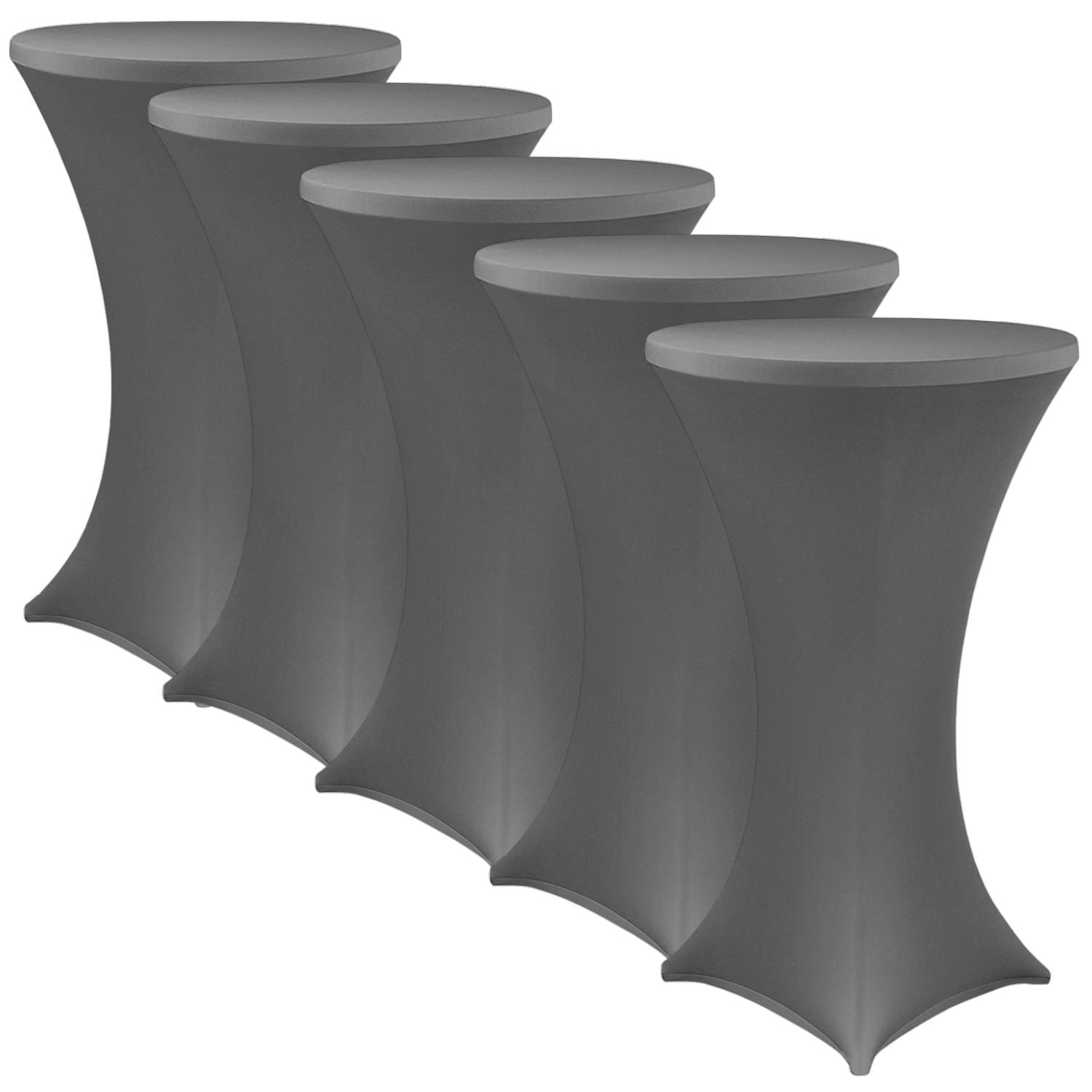 NYVI Stehtischhusse Gala Anthrazit Ø 60-65 cm 5er Set