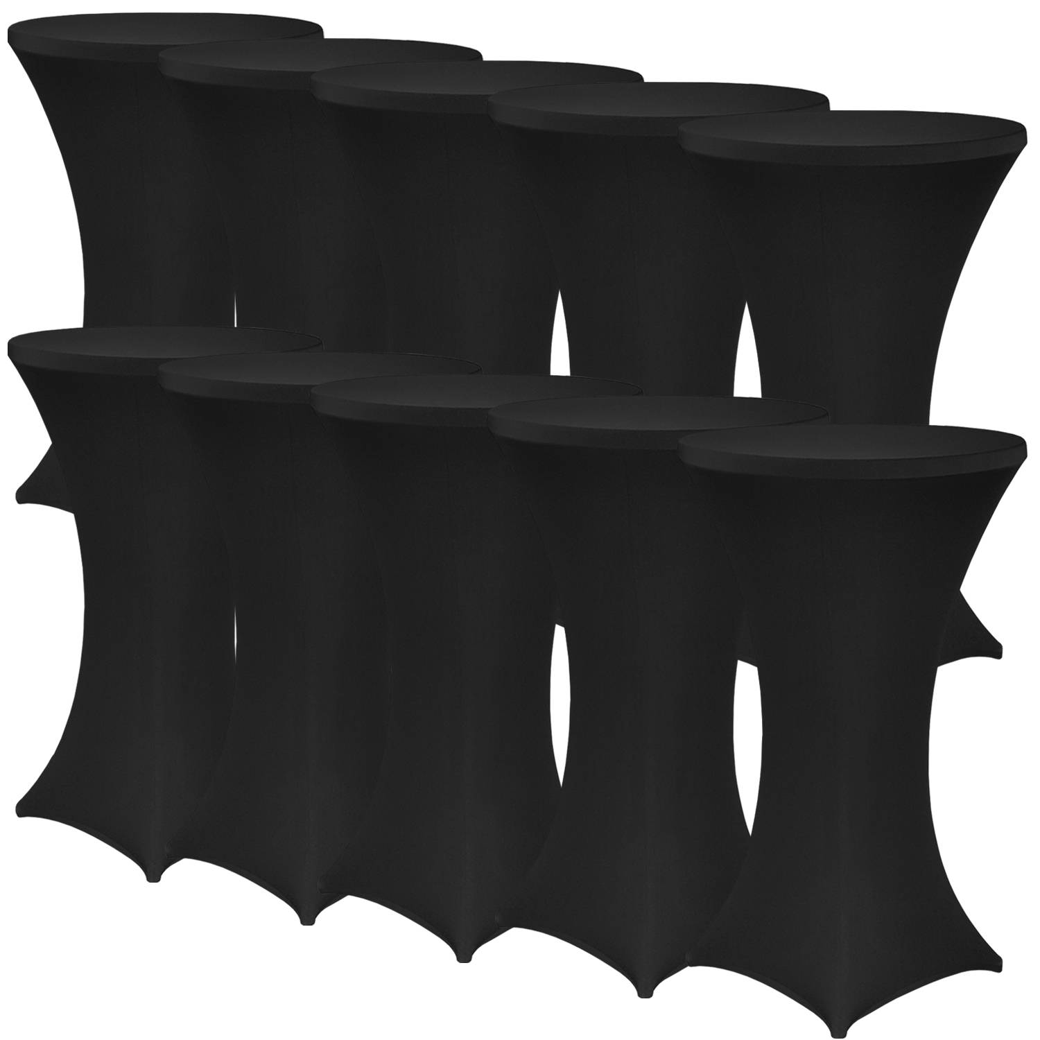 NYVI Stehtischhusse Gala Schwarz Ø 70-75 cm 10er Set