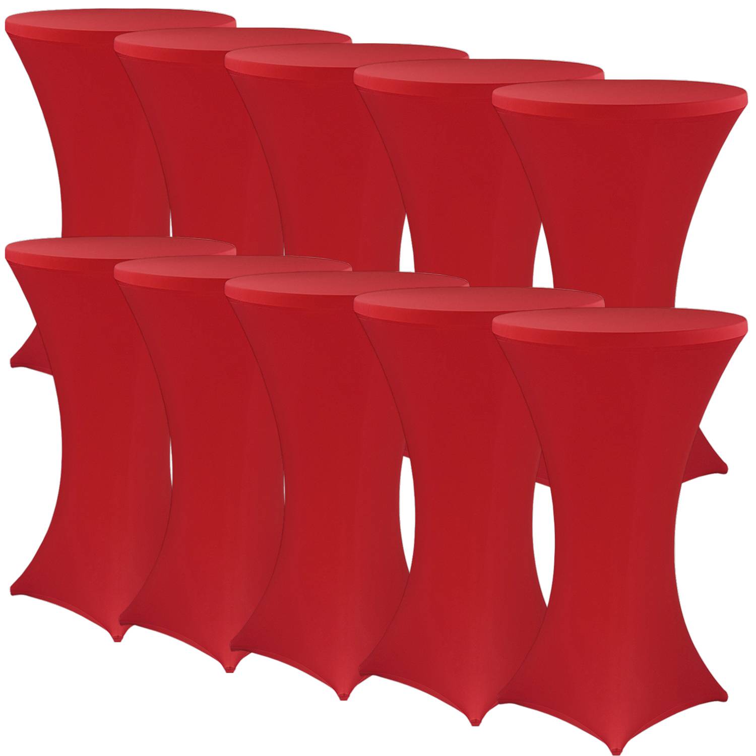 NYVI Stehtischhusse Gala Rot Ø 80-85 cm 10er Set
