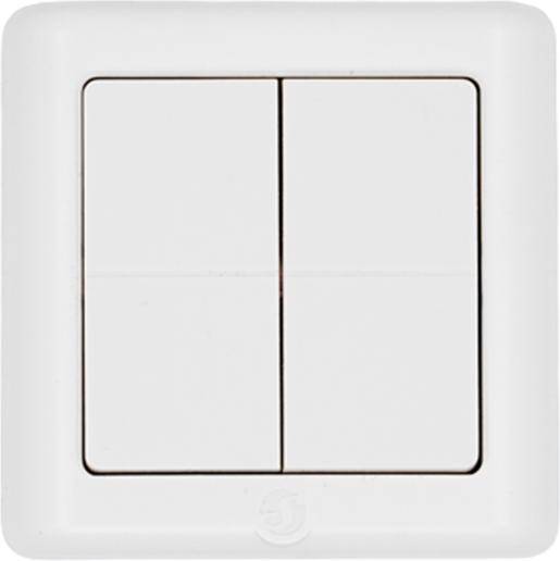 Shelly BLU Wall Switch 4 ZB DK, Wandtaster, 4-fach, 16 Aktionen, Bluetooth, Zigbee, weiß