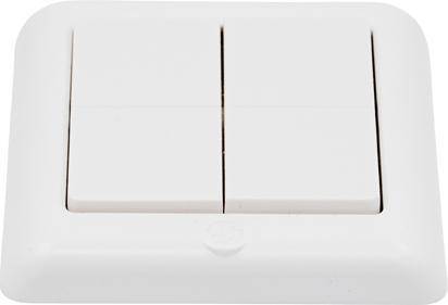 Shelly BLU Wall Switch 4 ZB DK, Wandtaster, 4-fach, 16 Aktionen, Bluetooth, Zigbee, weiß