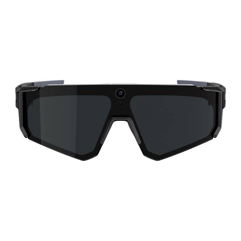 COLMI V03 Sports Sunglasses, Smarte Sport Sonnenbrille mit 8MP Kamera, Audio, Bluetooth 5.3, IP54 - Ausführung: Schwarz mit schwarzen Gläsern