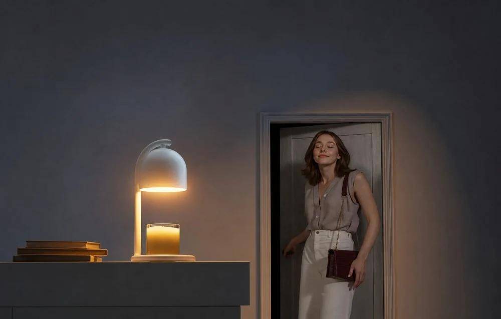 SwitchBot Candle Warmer Lamp, Duftkerzen-Erwärmer, Matter, WLAN, schwarz