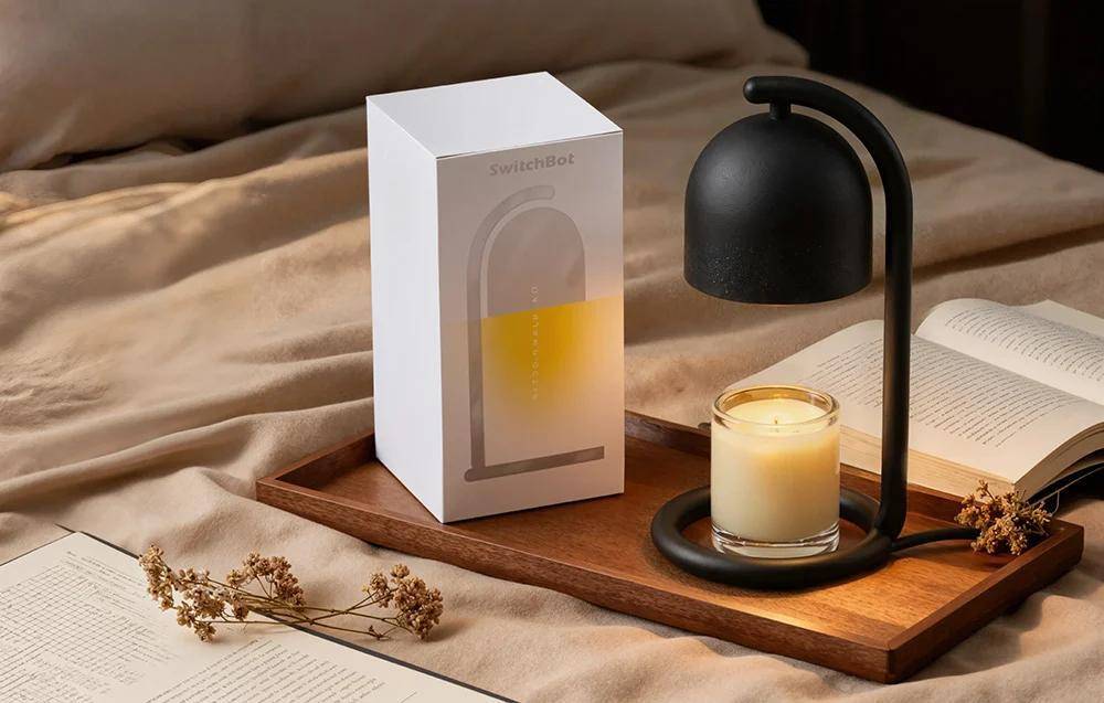 SwitchBot Candle Warmer Lamp, Duftkerzen-Erwärmer, Matter, WLAN, schwarz