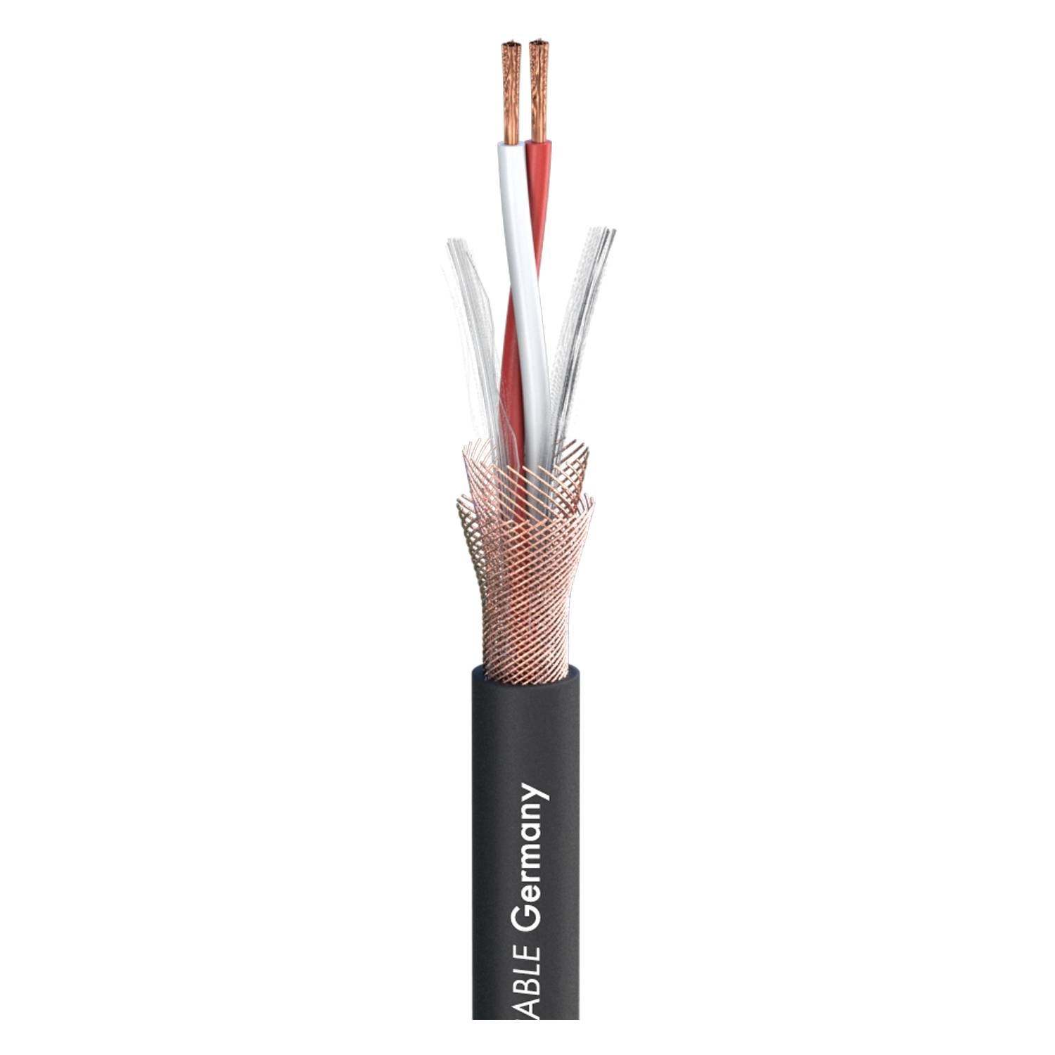 Mikrofonkabel SC-Symbiotic; 2 x 0,20 mm²; PVC Ø 5,20 mm; schwarz